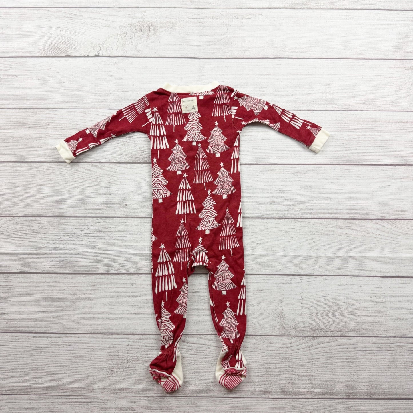 Burt's Bees Baby Organic Cotton Christmas Footed Pajamas 3-6 Months