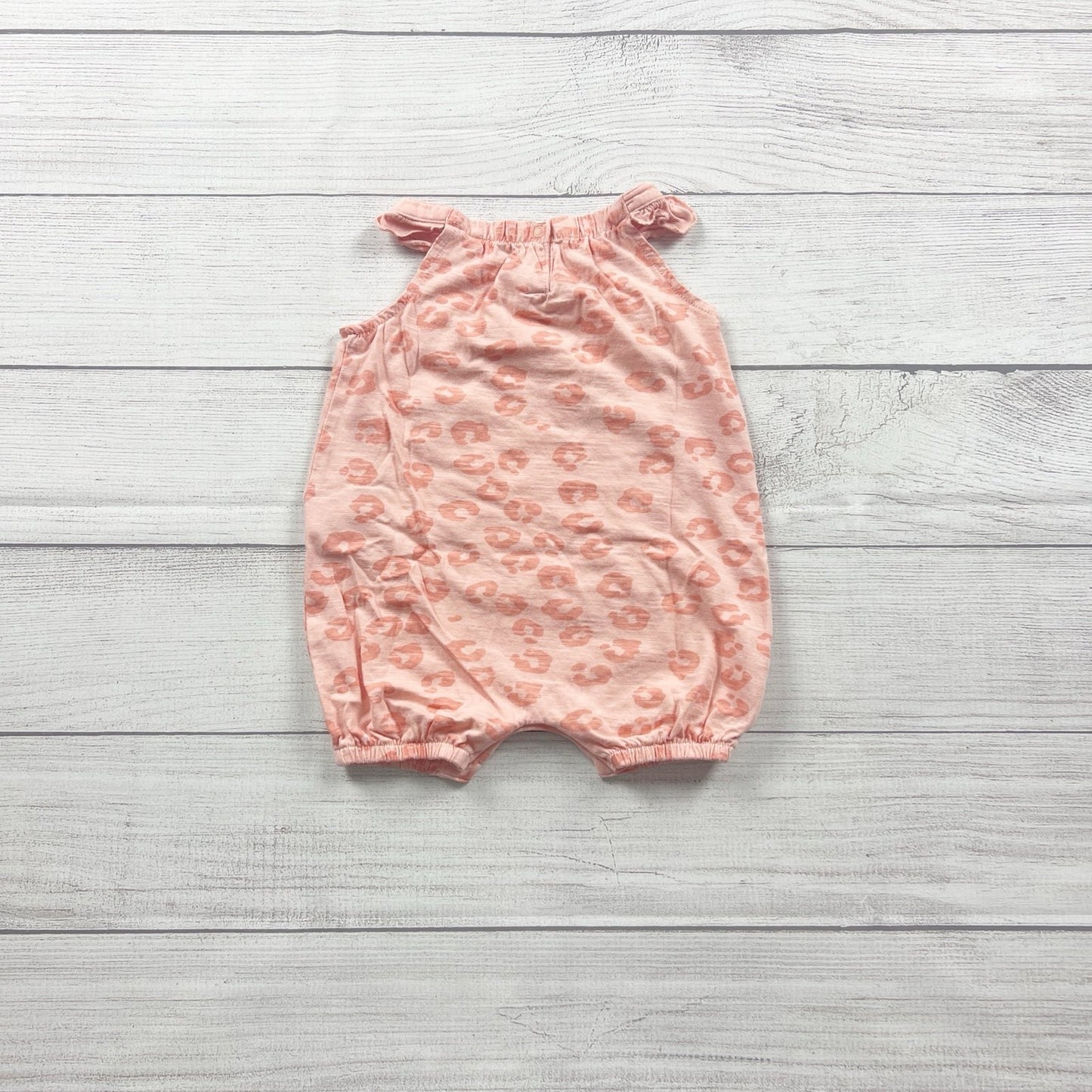 Next Baby Girl Pink Leopard Cheetah Print Romper 3-6 Months