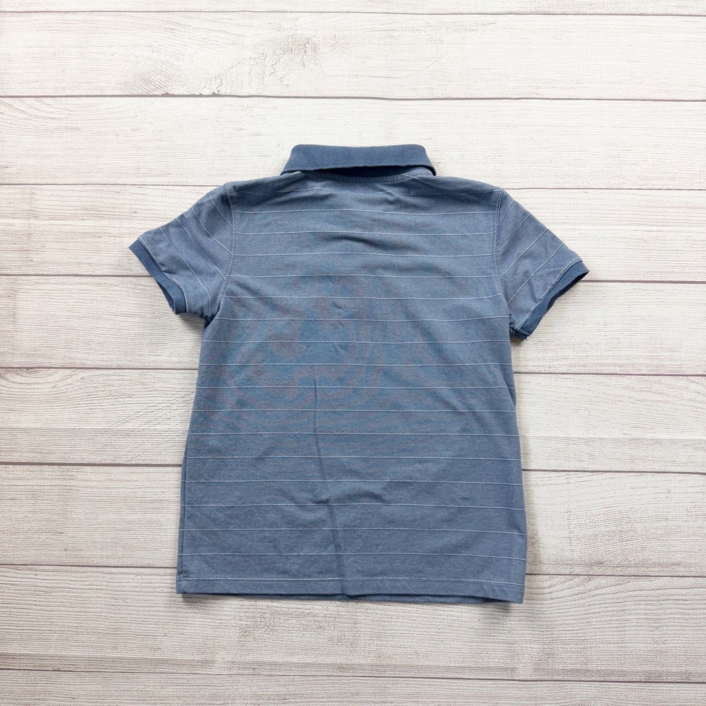 Cat & Jack Blue Striped Polo Shirt Short Sleeve Cotton Blend M 8