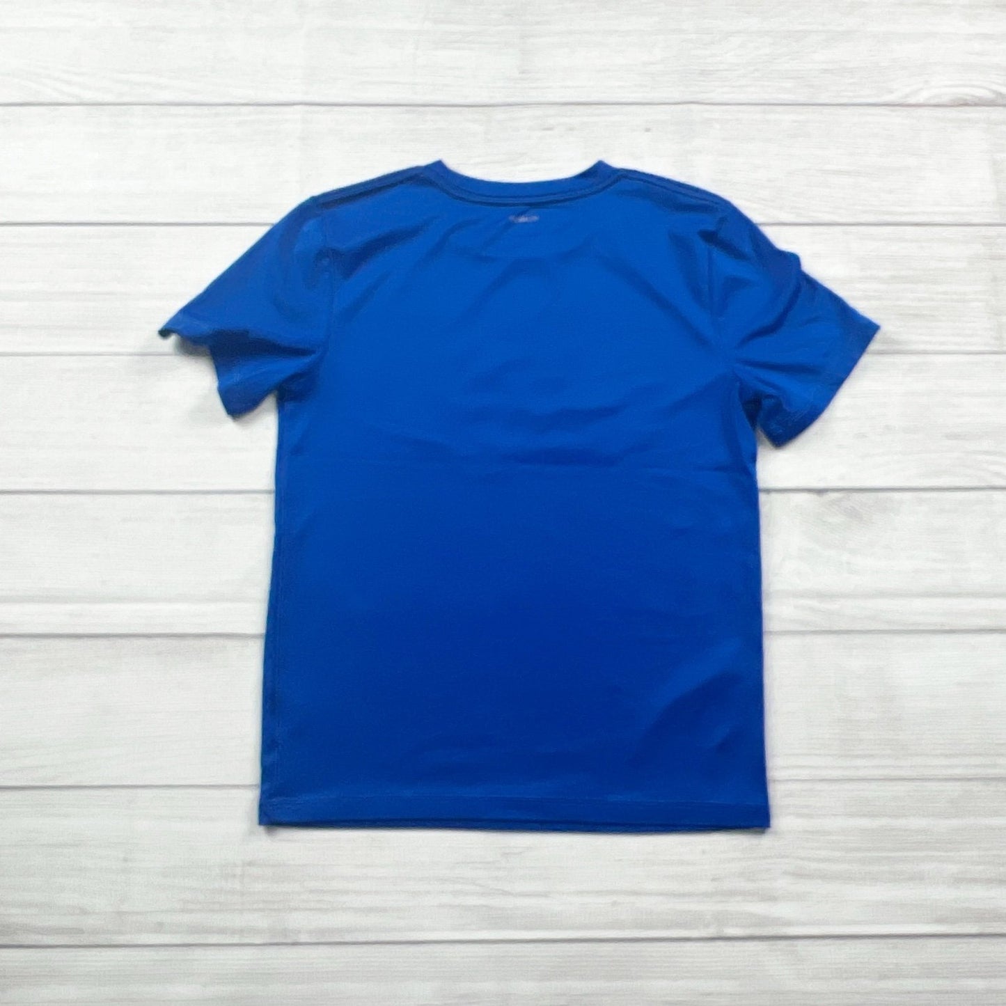 Adidas Boys Blue Logo Graphic T-Shirt Athletic Comfortable Lightweight 8