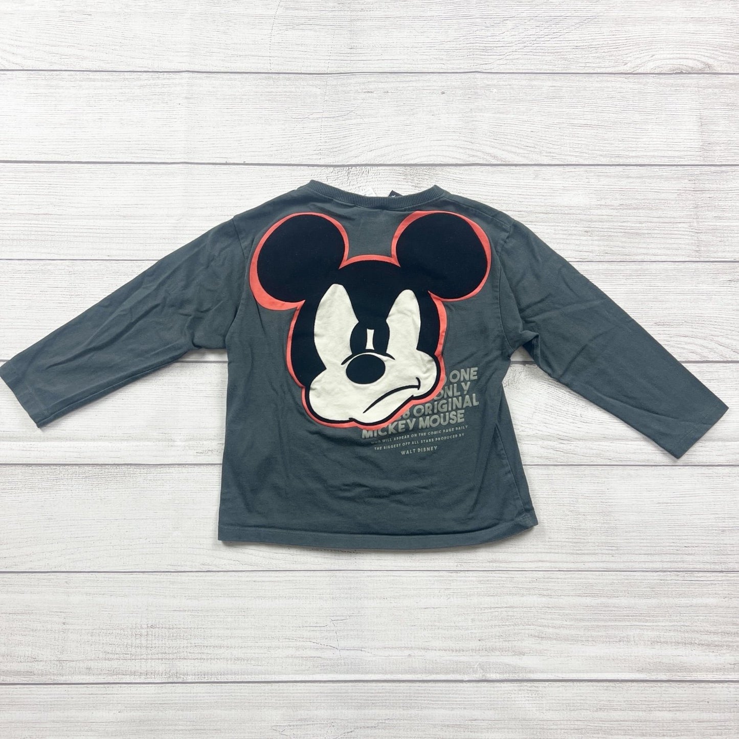 Zara Disney Mickey Mouse Long Sleeve Shirt Graphic Tee 3-4 Years