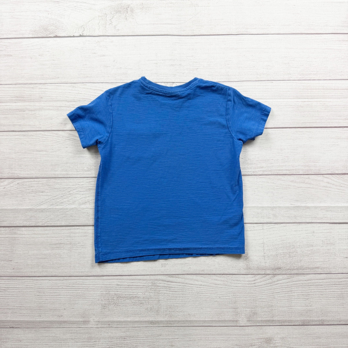 Zara Boys Blue Short Sleeve Cotton Pocket Crewneck T-Shirt Lightweight Casual 4-5