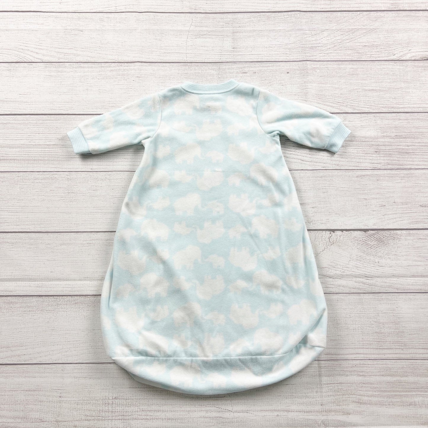 Carter's Baby Sleep Bag Sack Elephant Print Blue Fleece S 0-3 Months