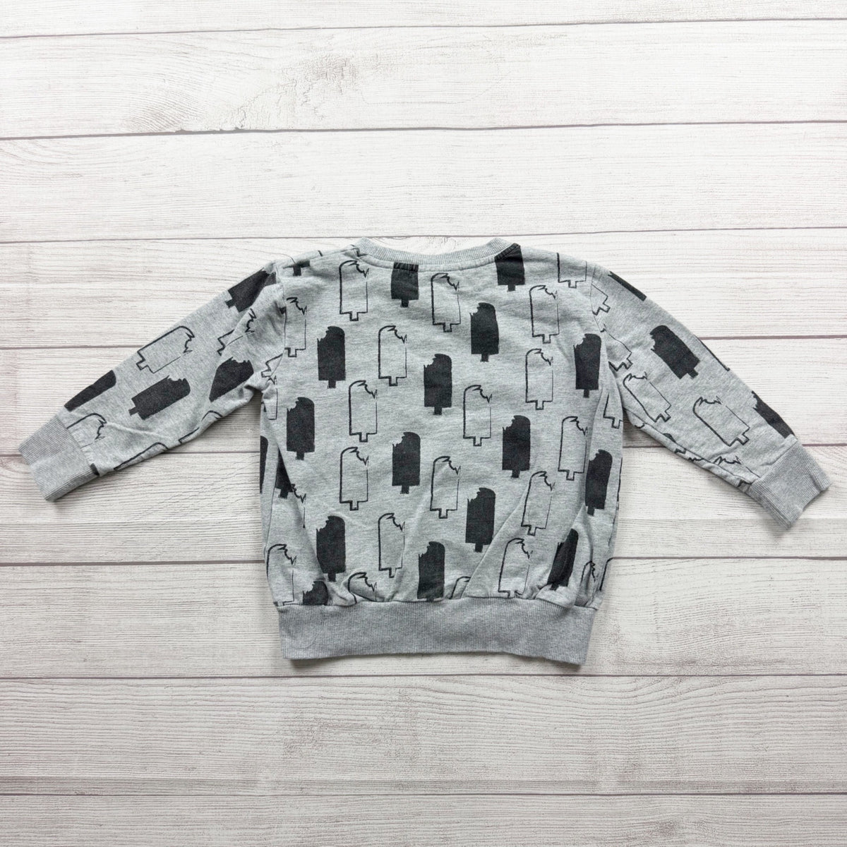 Gardner And The Gang Kids Graphic Sweatshirt Ice Pop Print Grey 4-6 Years Cotton Crewneck