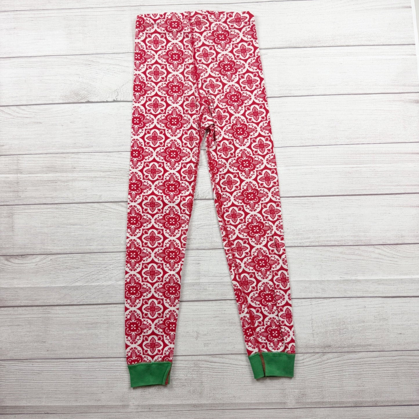 Hanna Andersson Kids Organic Cotton Red Floral Pajama Set 10