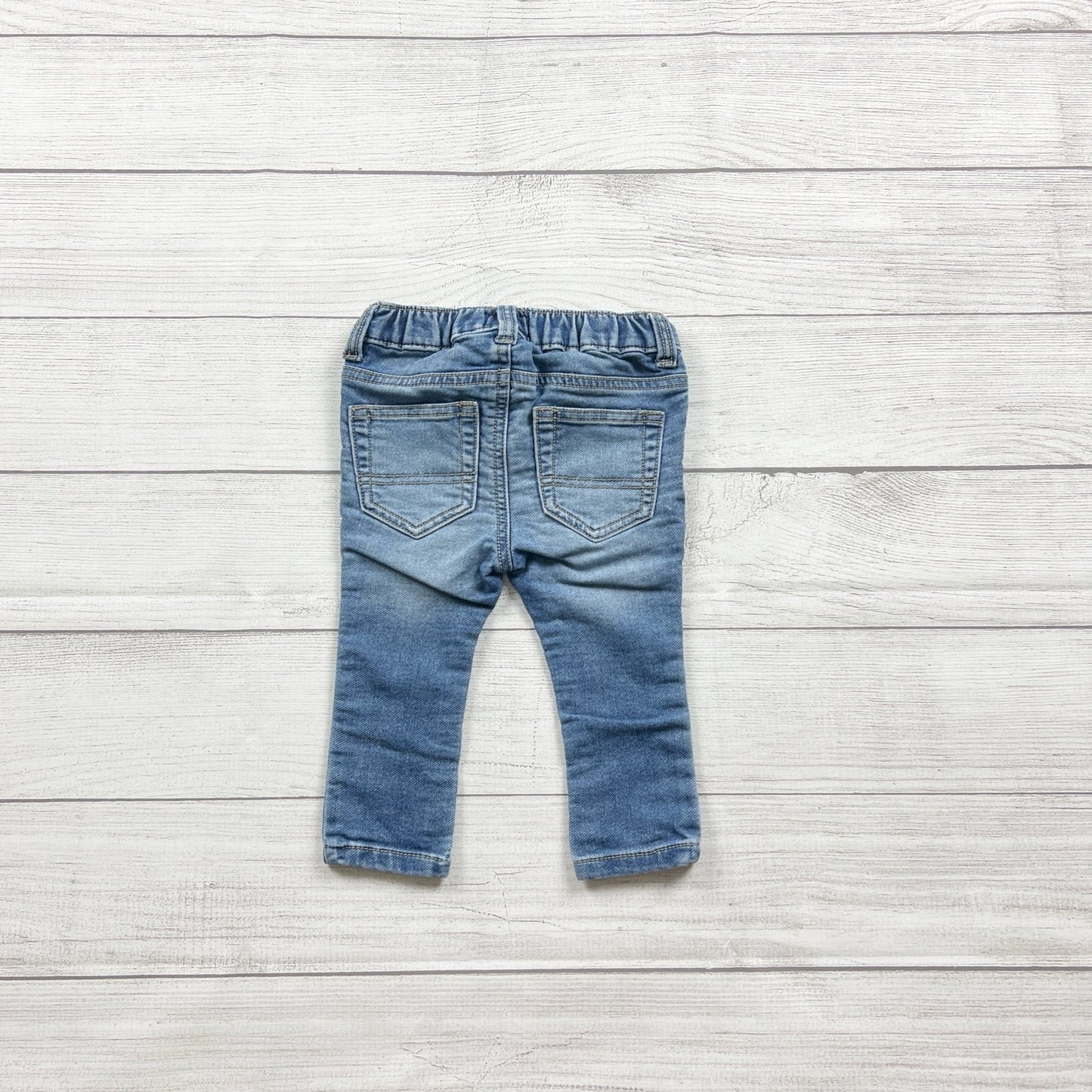 Oshkosh Bgosh Baby Boys Blue Stretch Pull On Denim Jeans 9–12 Months