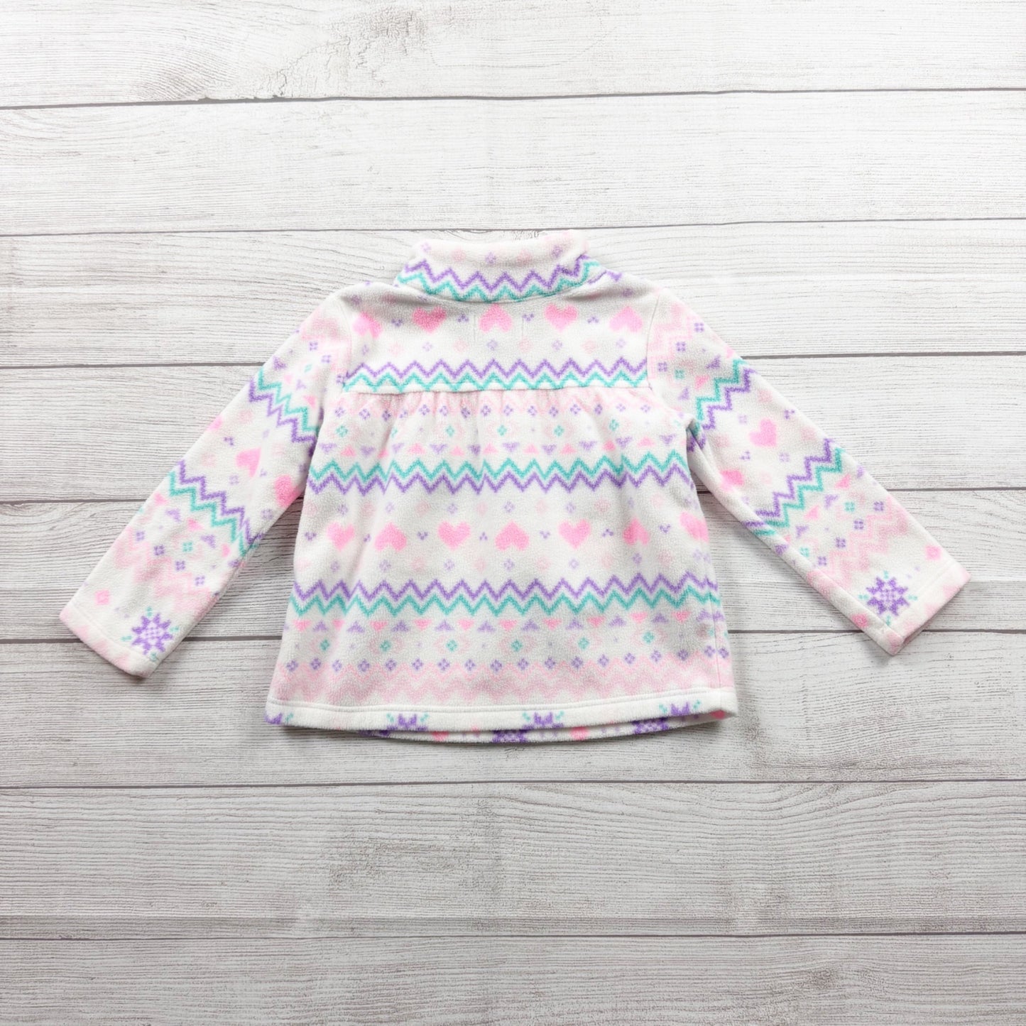 The Children’s Place Toddler Girls 1/4 Zip Fleece Pullover Fair Isle 3T