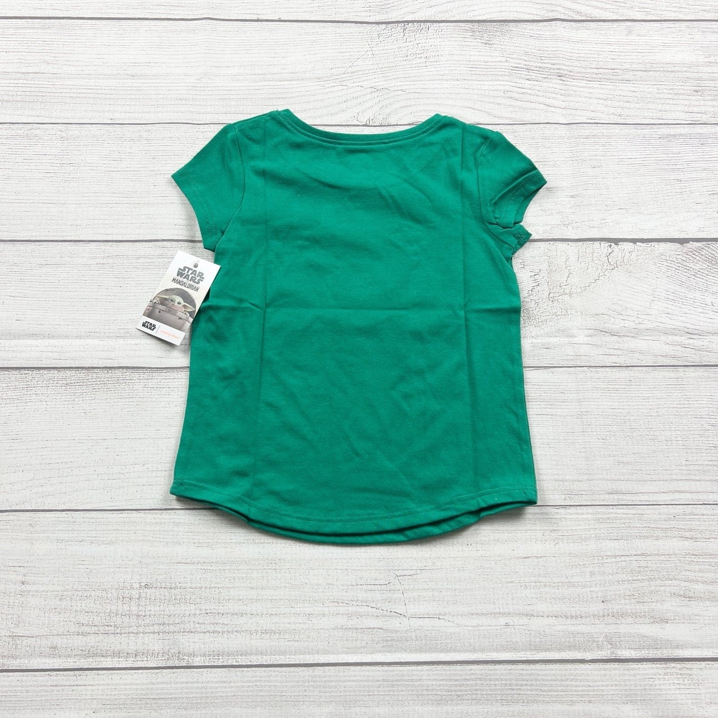 Star Wars Grogu Toddler Girl T-Shirt Green “Luckiest in the Galaxy” NWT 3T