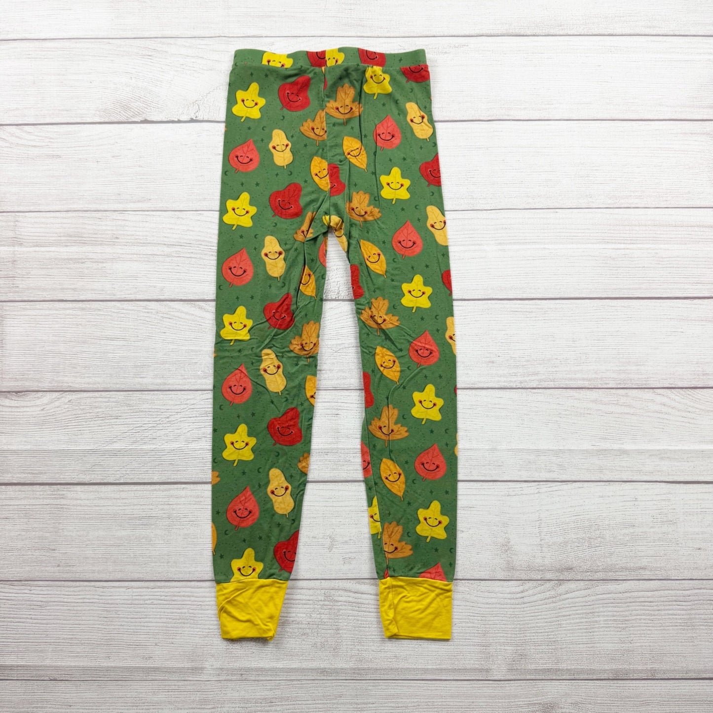 Kiki + Lulu Kids Fall Leaves Pajama Set Viscose Bamboo Blend 7-8