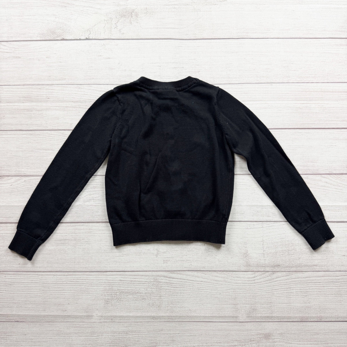 The Children's Place Girls Black Button Up Cardigan Knit Sweater 7-8