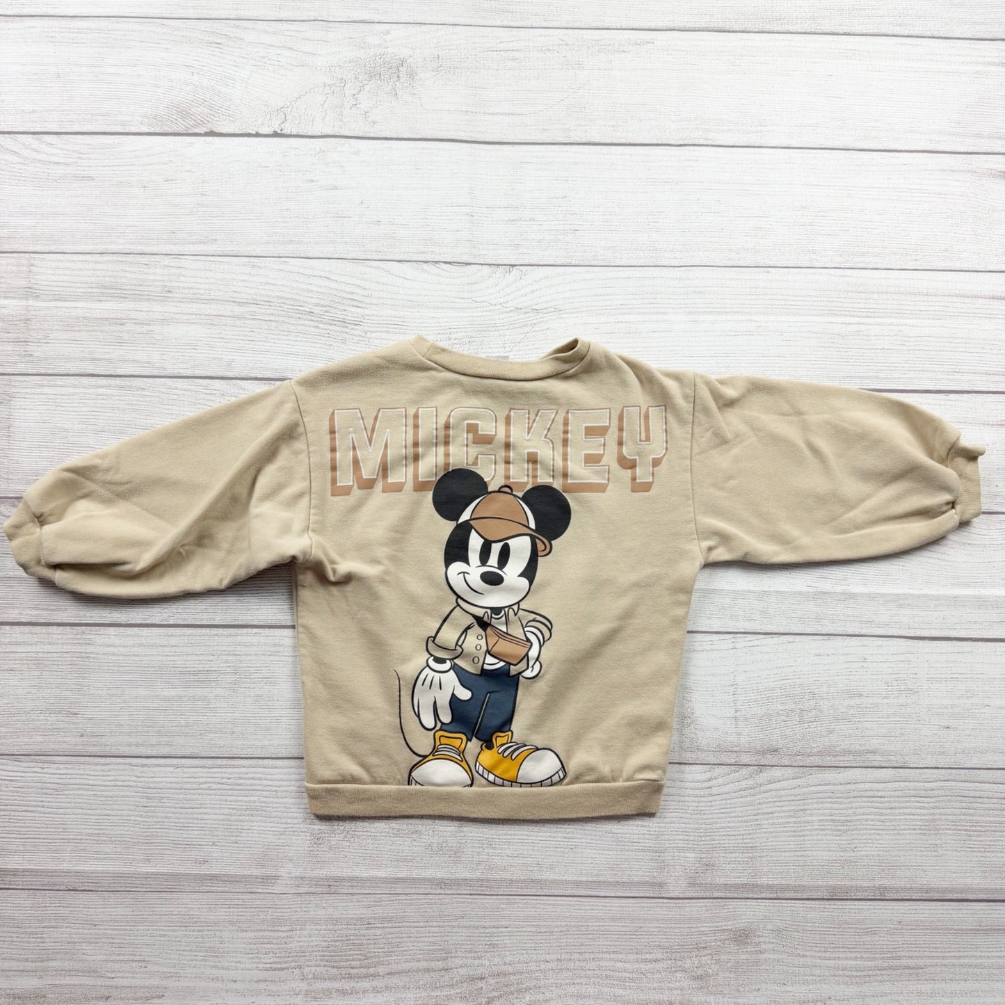Disney Mickey Mouse Sweatshirt Crewneck Pullover Fleece Lined Kids Top 4