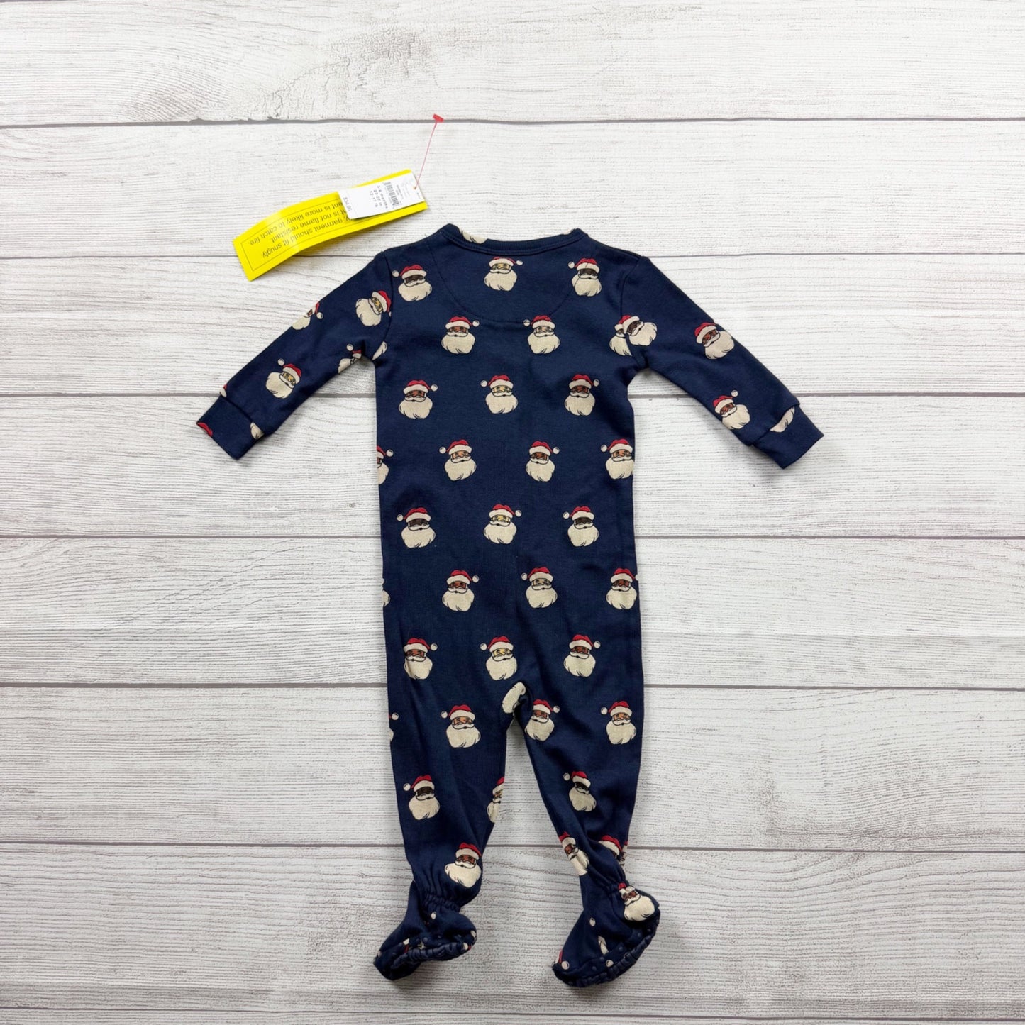Baby Gap Organic Cotton Santa Footed Sleeper Christmas Pajamas NWT 3-6 Months