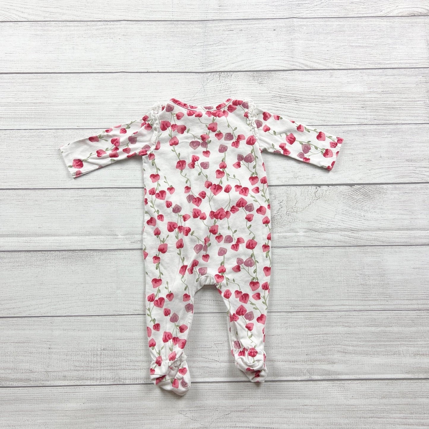 Jessica Simpson Infant Girls Floral Footed Sleeper Pajamas 3-6 Months