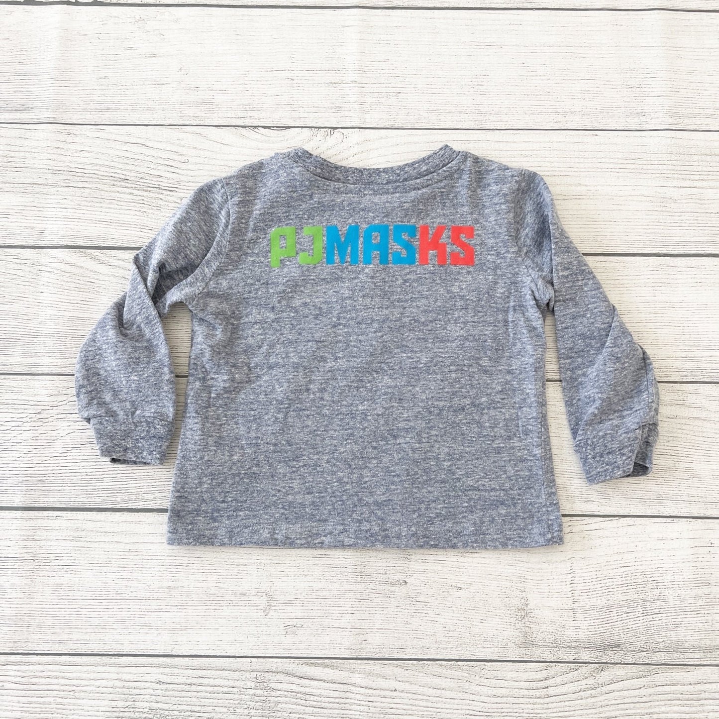 PJ Masks Long Sleeve Shirt Toddler “Hero” Catboy Owlette Gekko Graphic Tee 3T