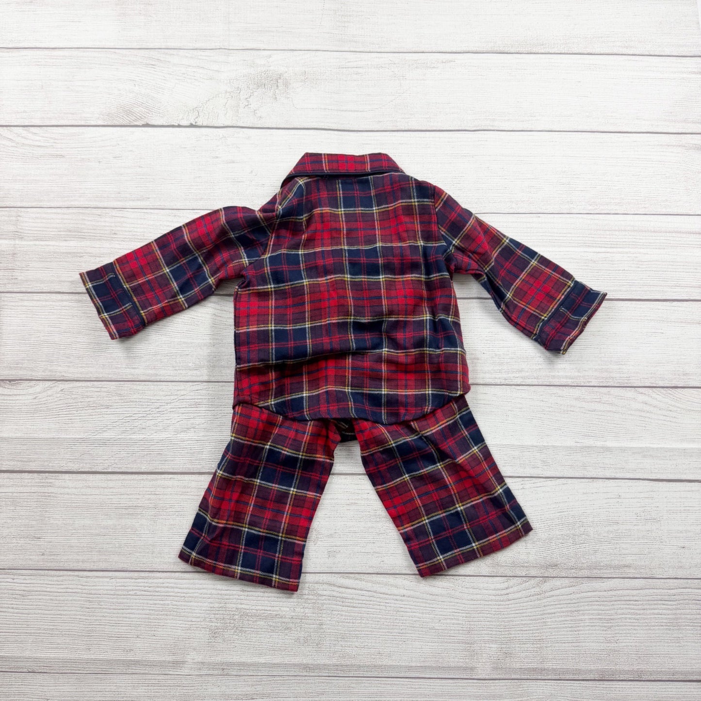 Baby Gap Toddler Flannel Pajama Set Plaid Button Up NWT 12-18 Months