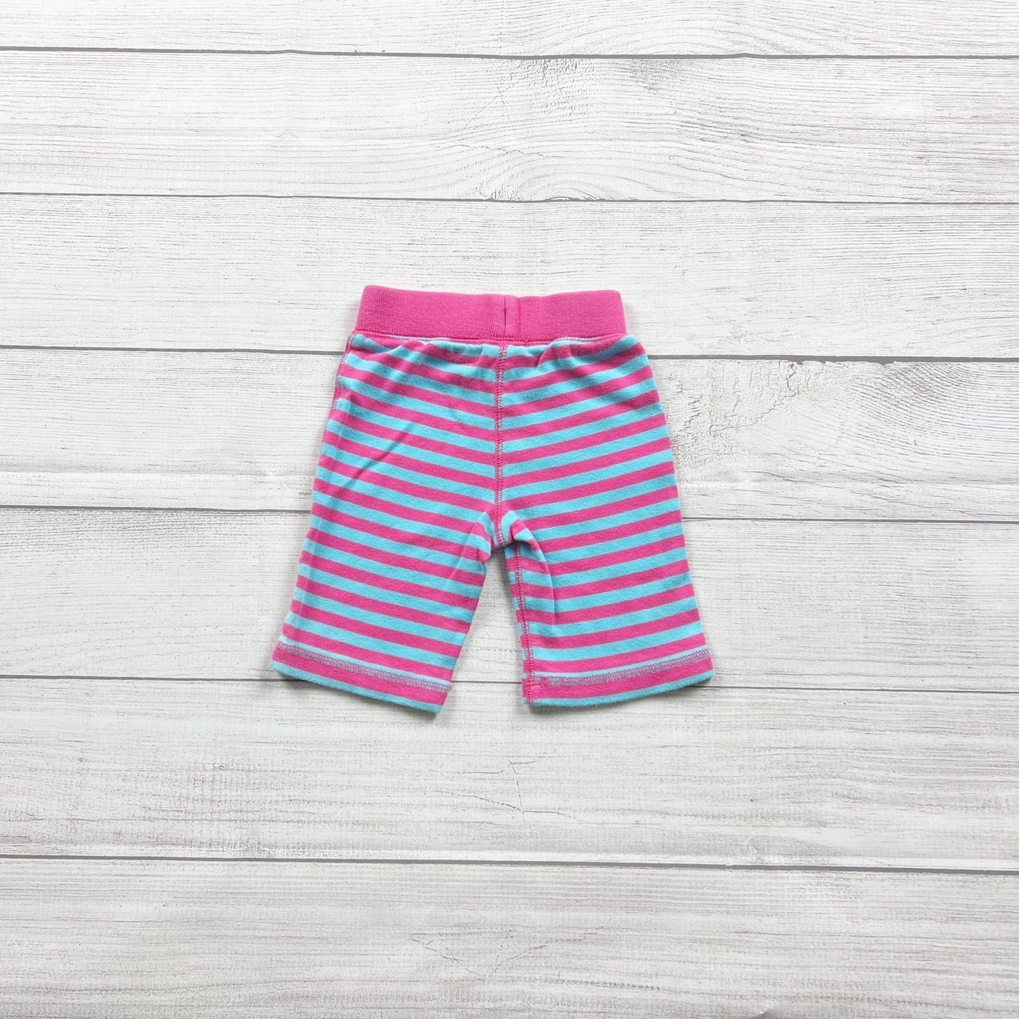 Hanna Andersson Striped Pink Blue Baby Pants 3-6 Months
