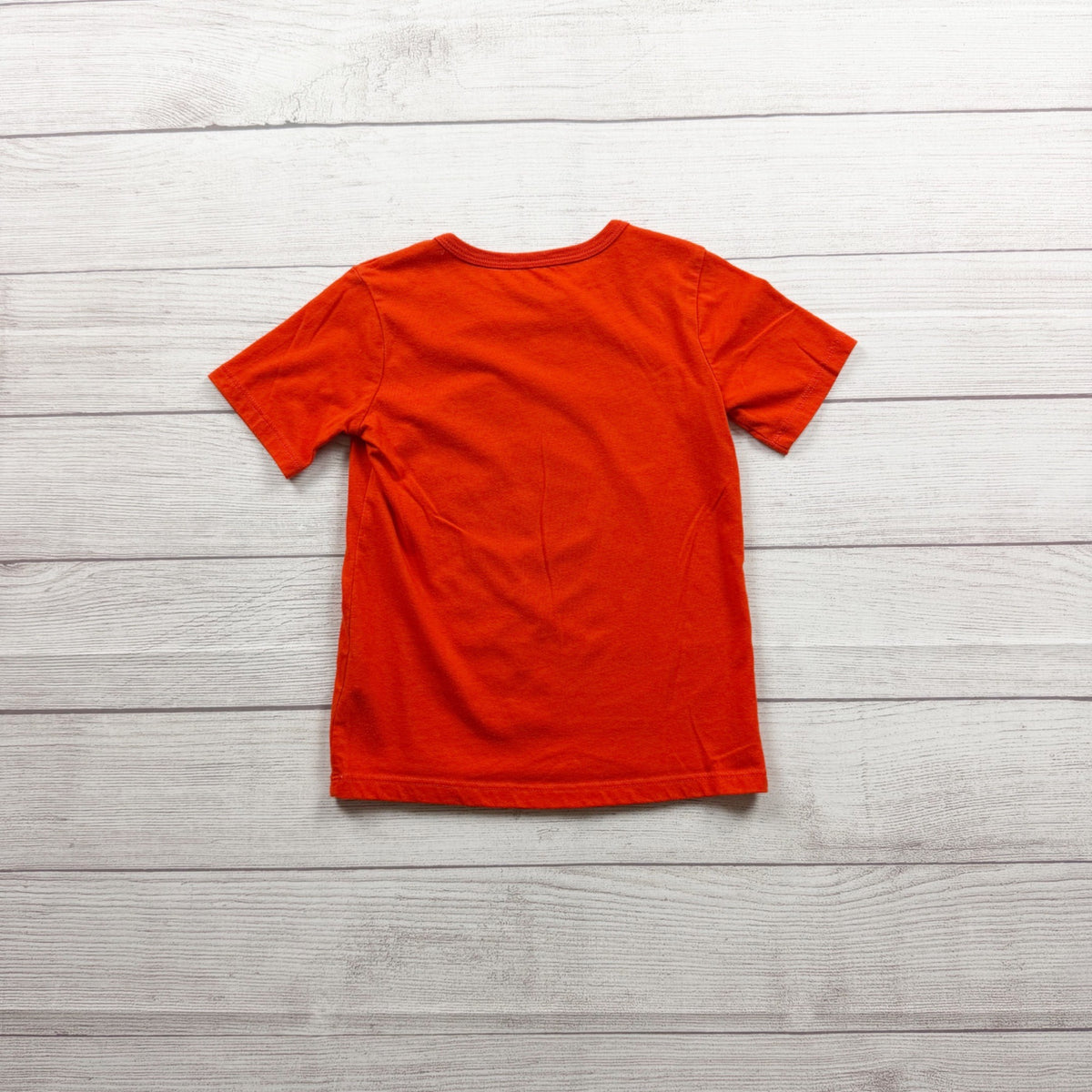 The Children's Place Boys Train Graphic Orange T-Shirt Durable Cotton Blend 5T