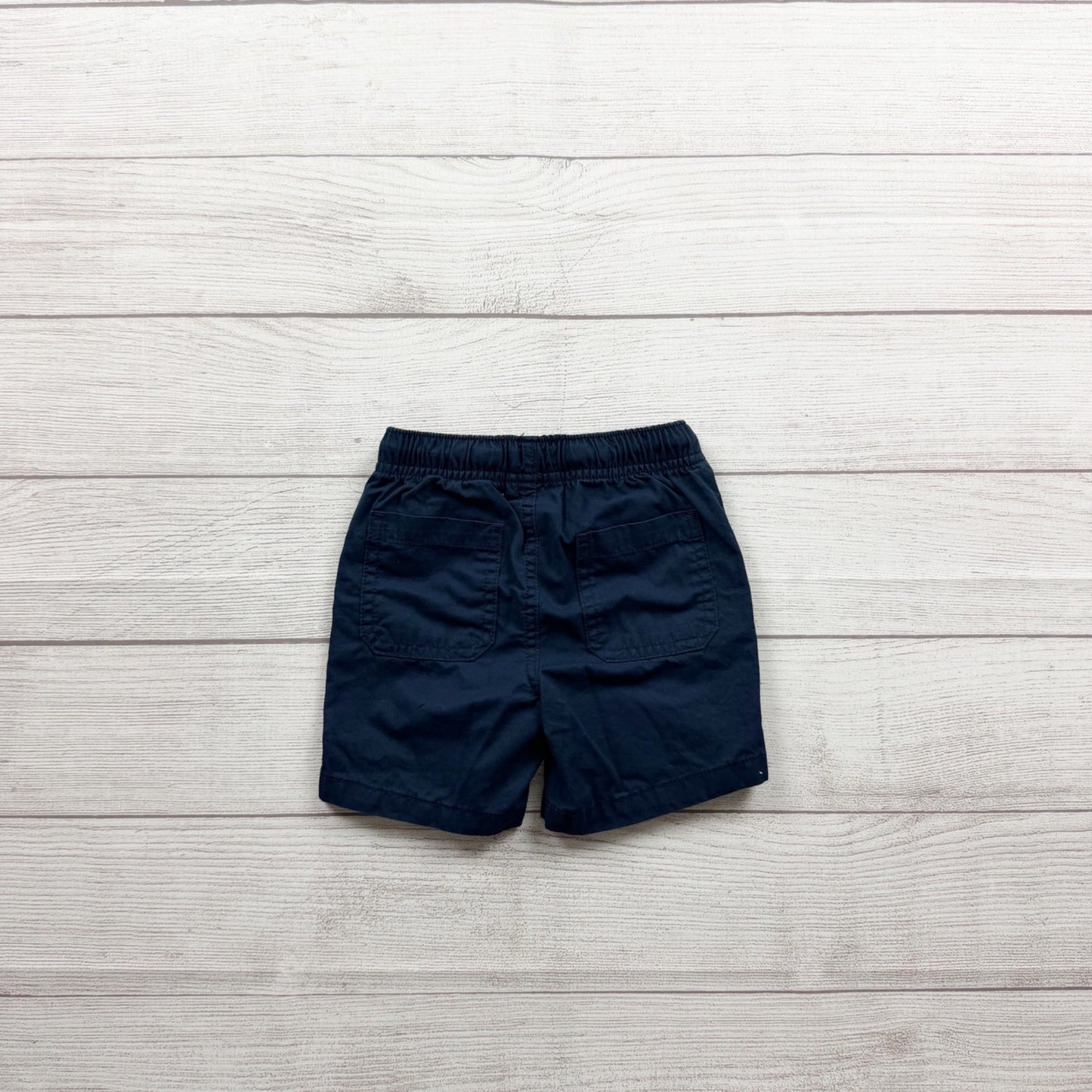 Cat & Jack Boys Navy Cotton Pull On Shorts Elastic Waist Pockets 12-18 Months