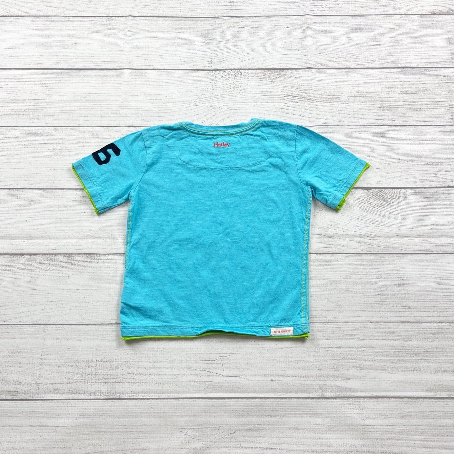 Hatley Grin And Bear It Summer Camp Graphic Tee Short Sleeve Blue 2T