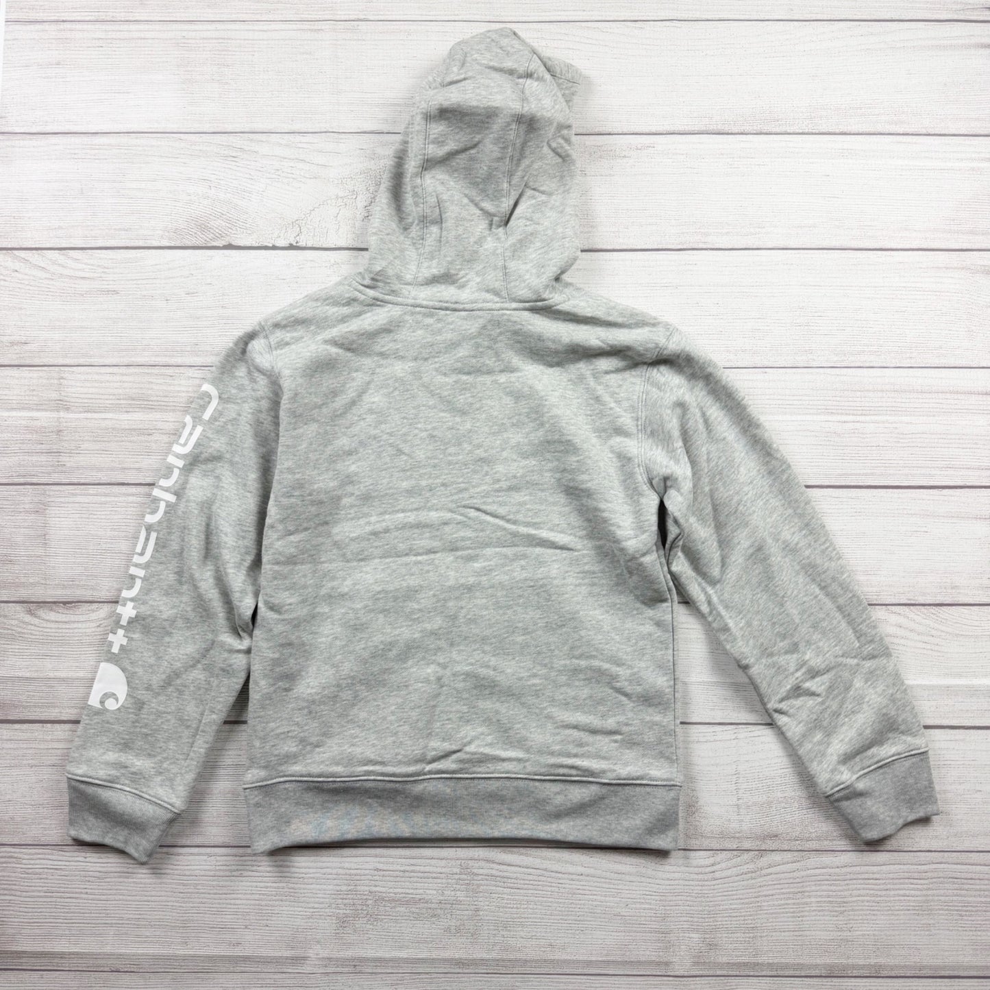 Carhartt Kids Hoodie Gray Fleece Pullover Sweatshirt with Logo NWT S 8