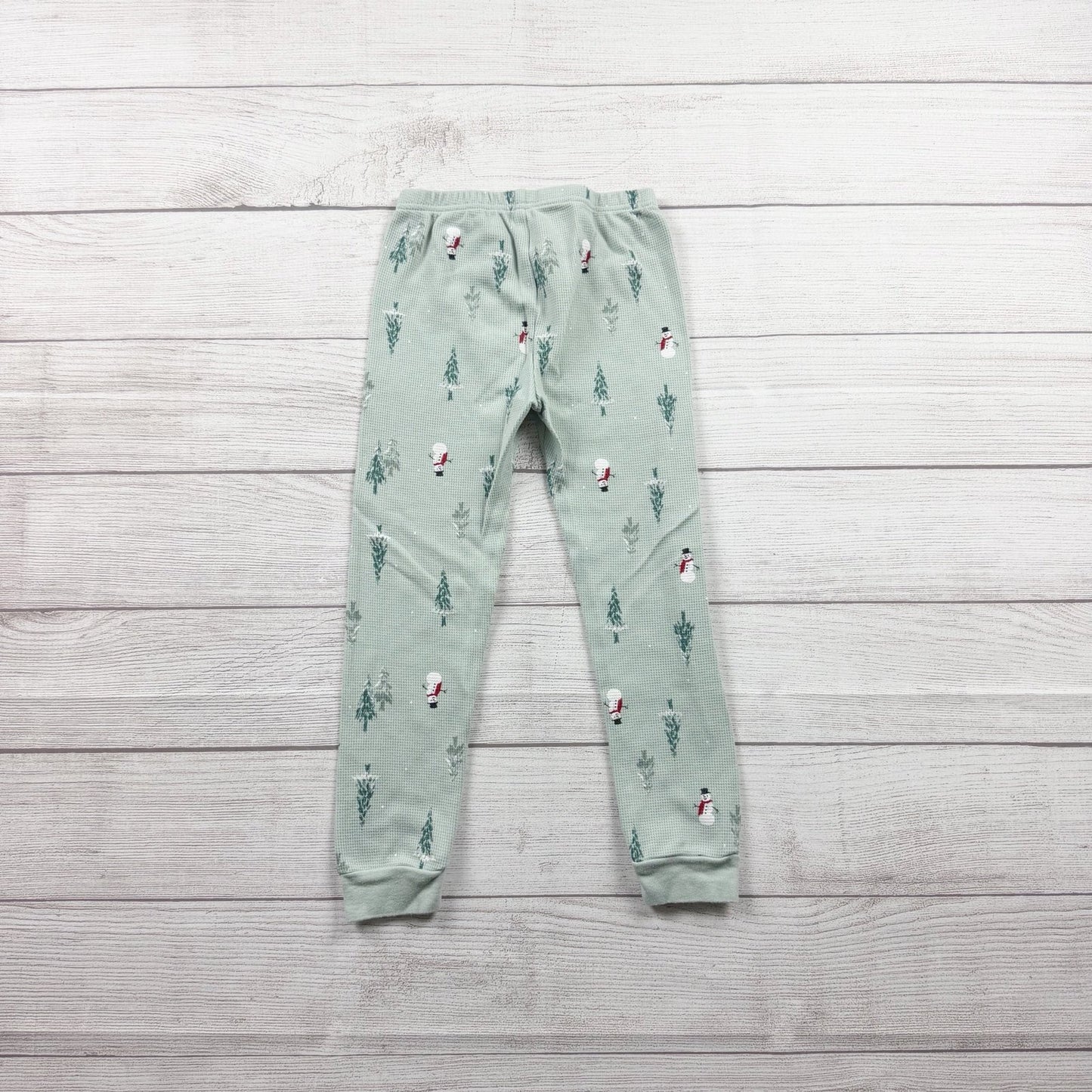 Carter’s Holiday Christmas Snowman and Tree Print Waffle Pajamas 5T