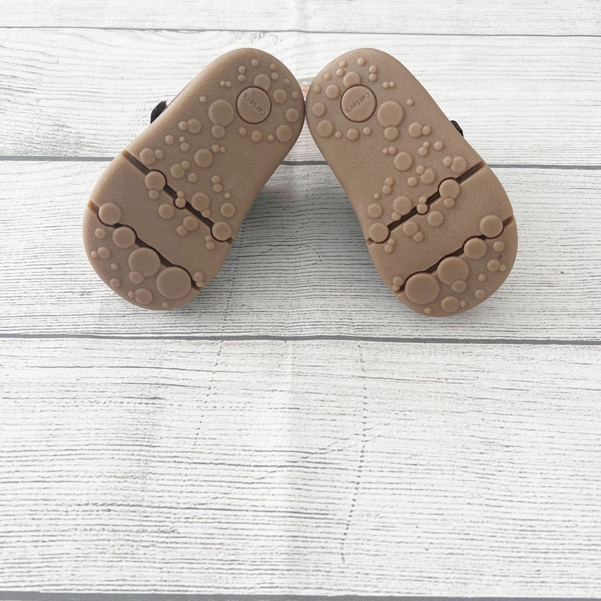 Carter's Every Step Brown Leather Baby Shoes Durable Soles NWT 3