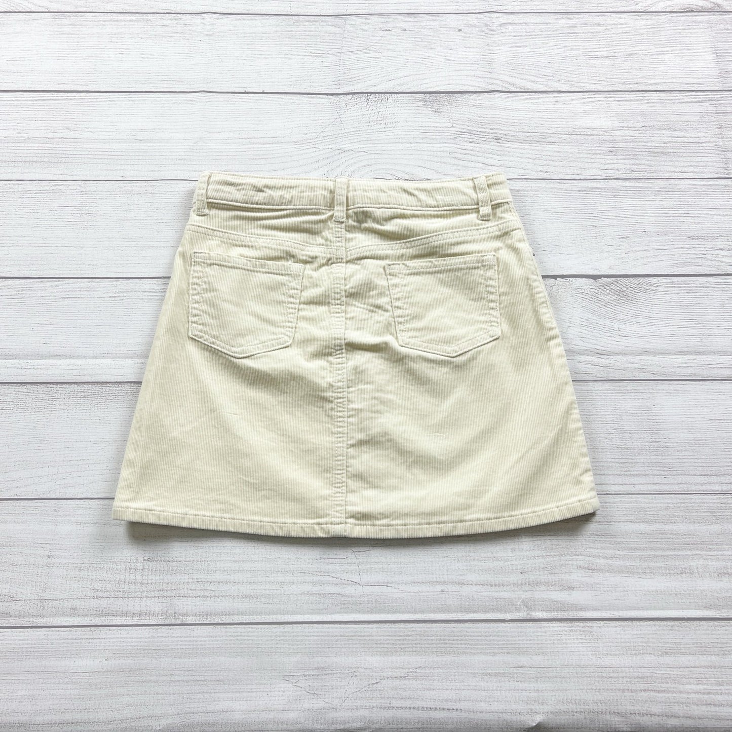 Cat & Jack Girls Corduroy Button-Front Skirt Cream NWT L 10-12