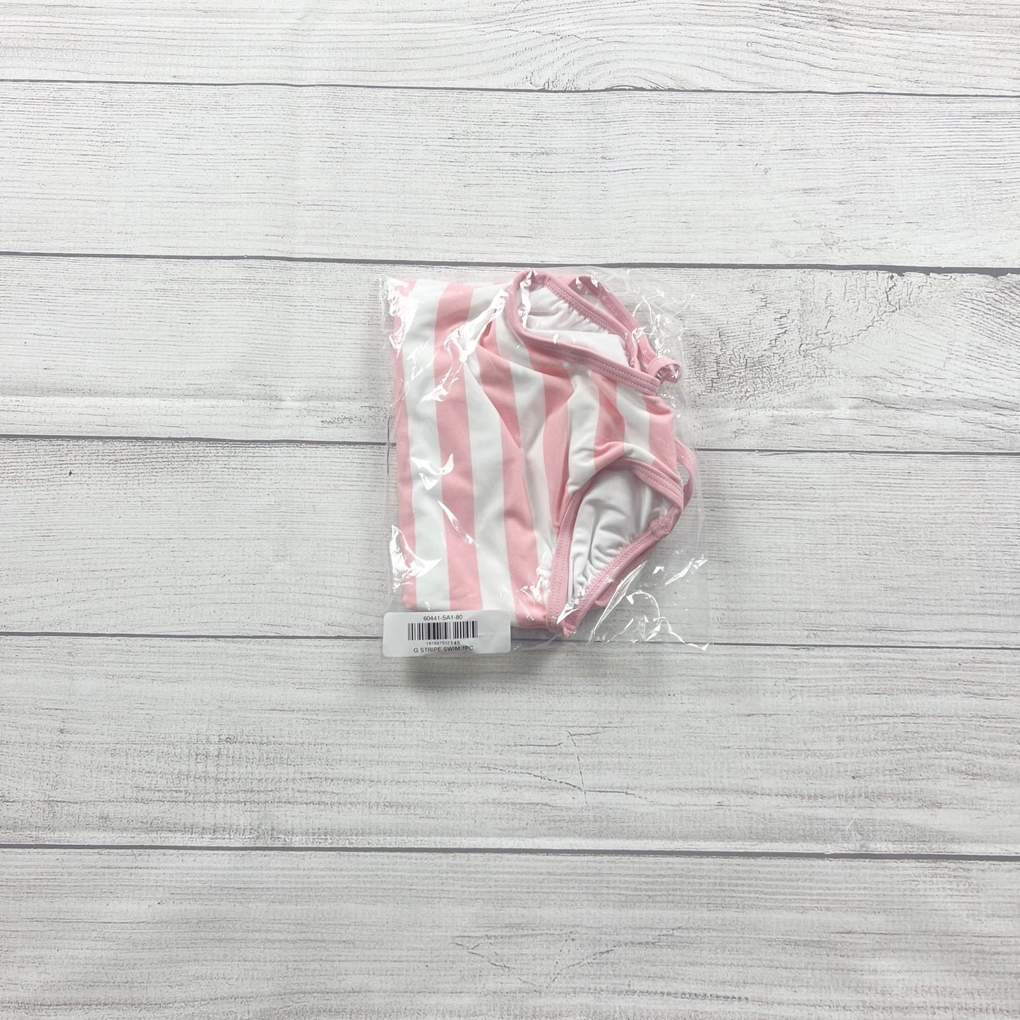 Hanna Andersson Toddler Girl One Piece Swimsuit Pink Striped NEW 18-24 Months