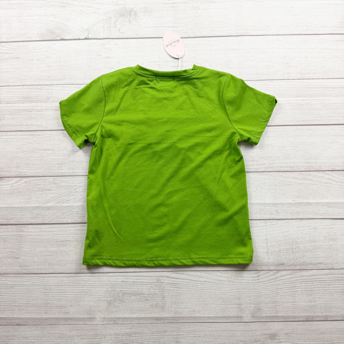 Marie Nicole Clothing Green Peach Smocked T-Shirt Short Sleeve Kids NWT XXL 6