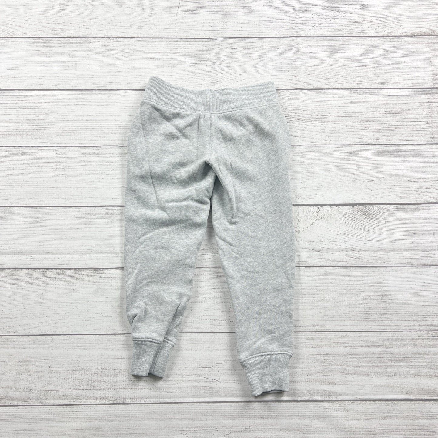 Athletic Works Girls Star Print Jogger Pants Gray Striped Design XS 4-5