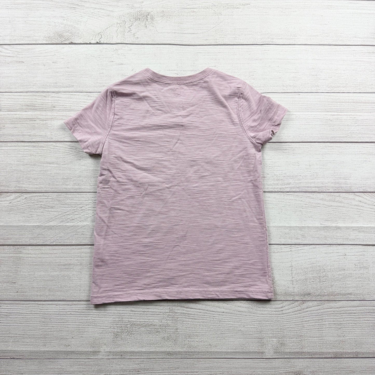 L.L.Bean Girls Feathered Friends T-Shirt Lavender Bird Graphic 6X-7