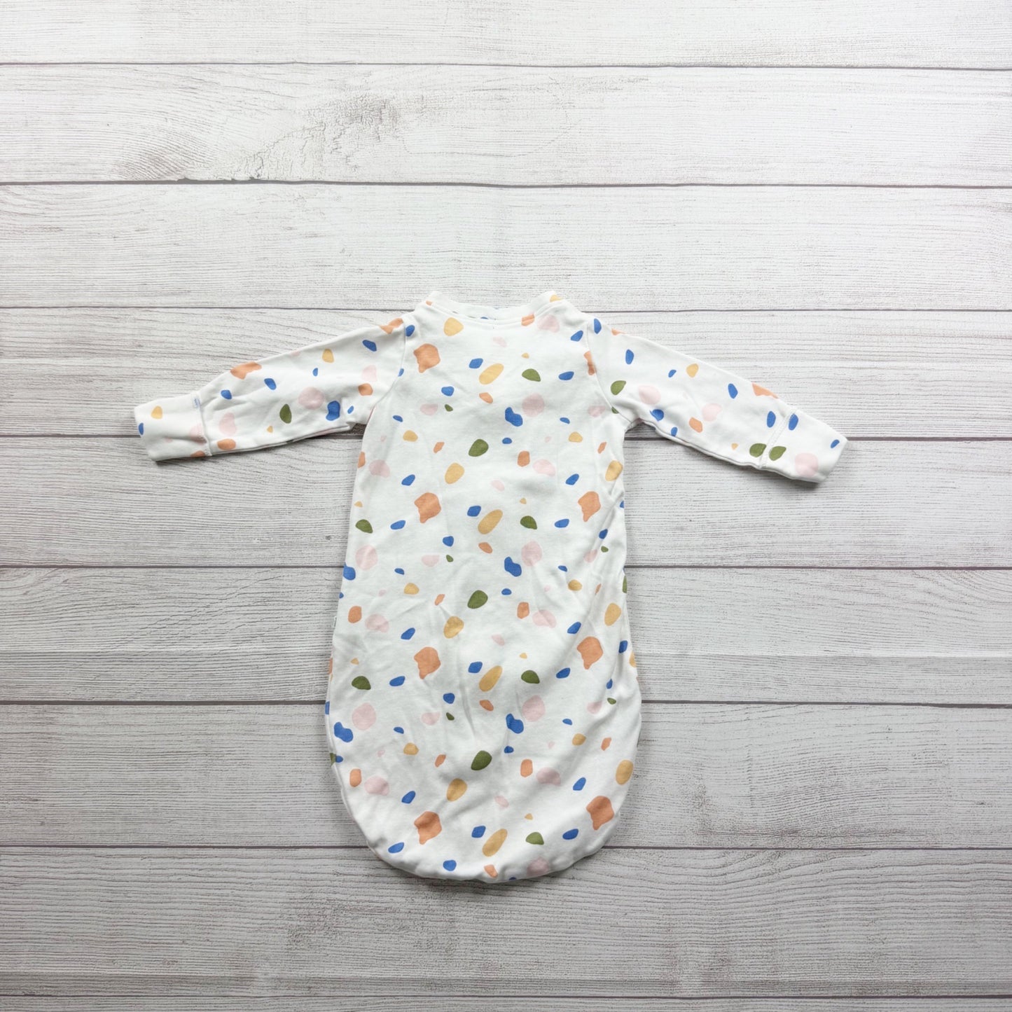 Tiny Citizen Organic Cotton Baby Sleep Sack White Multicolor Confetti 0-3 Months
