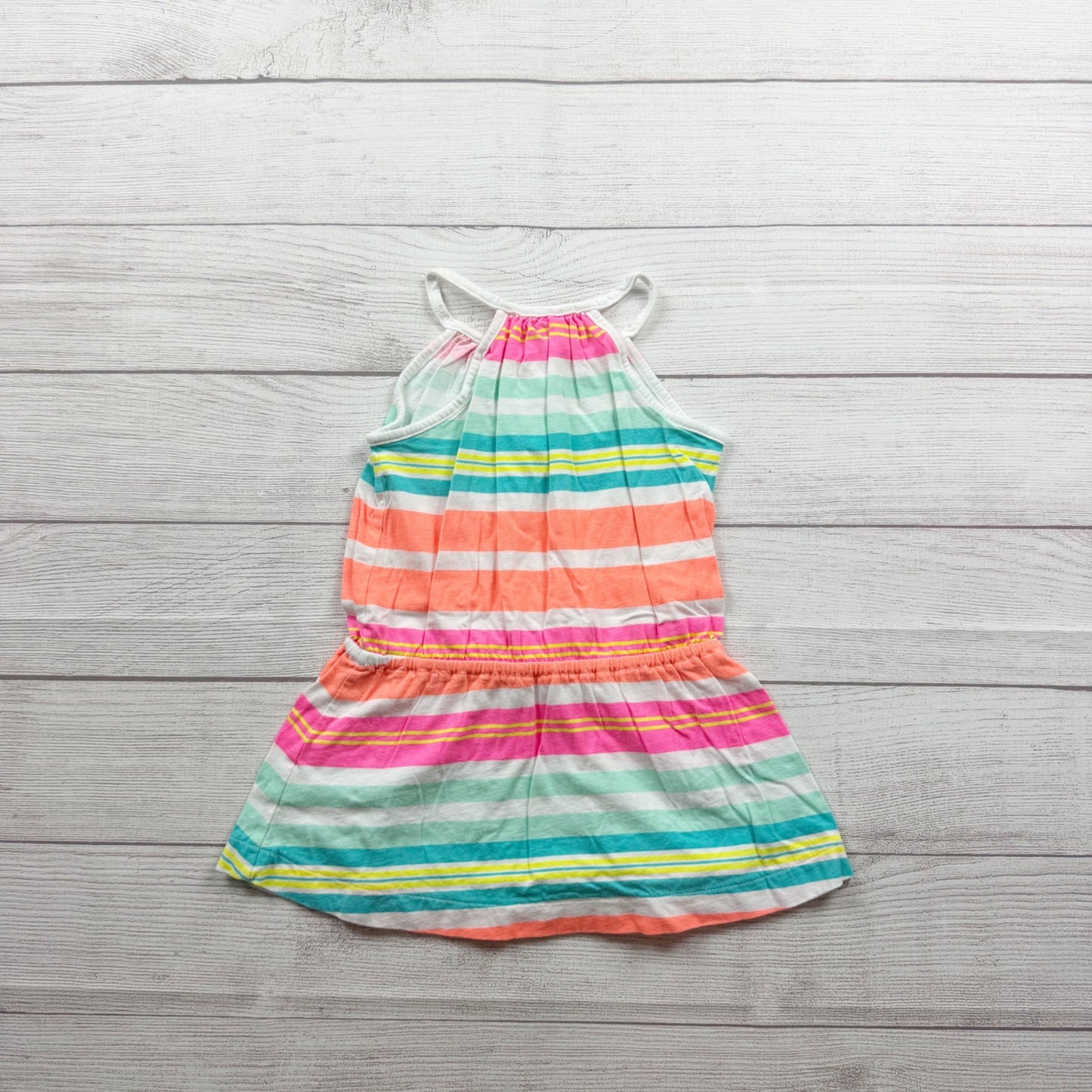 OshKosh Bgosh Girls Halter Sundress Striped Multi Color Summer Tunic 6