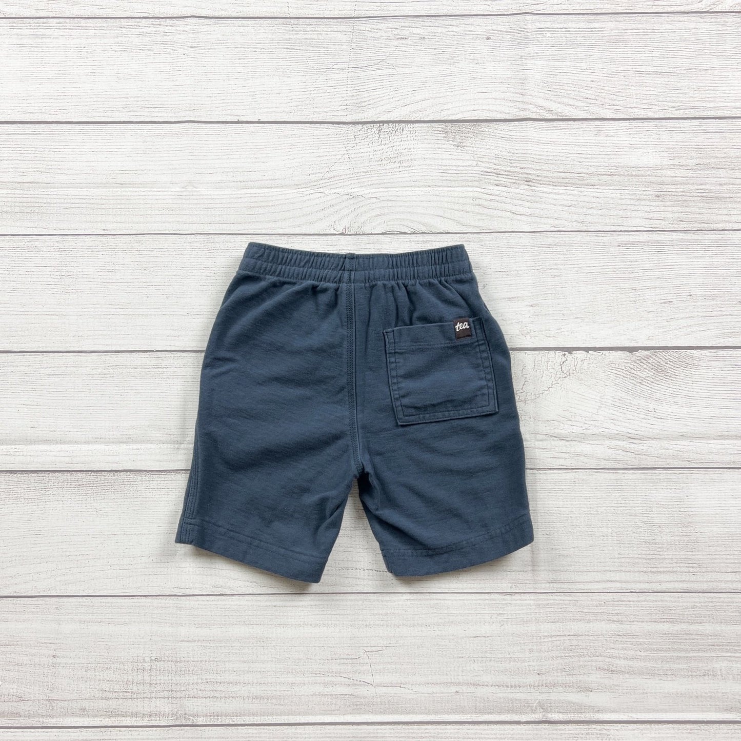 Tea Collection Kids Navy Blue Cotton Elastic Waist Shorts 3T