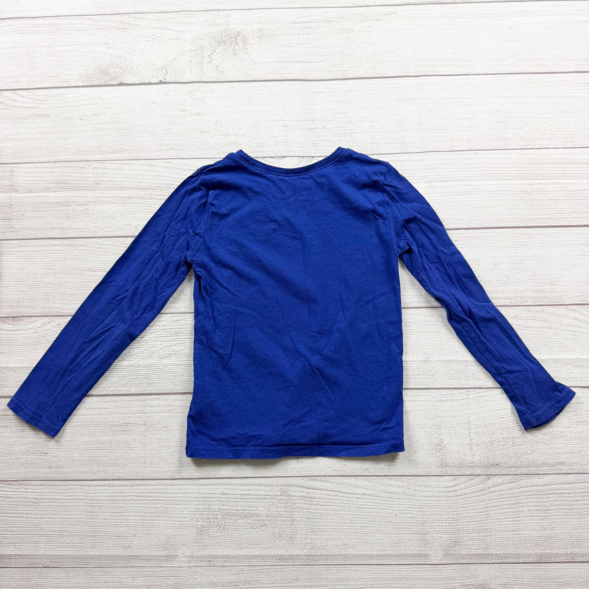 Children's Place Girls Ice Skating Graphic Blue Long-Sleeve Tee S 5-6