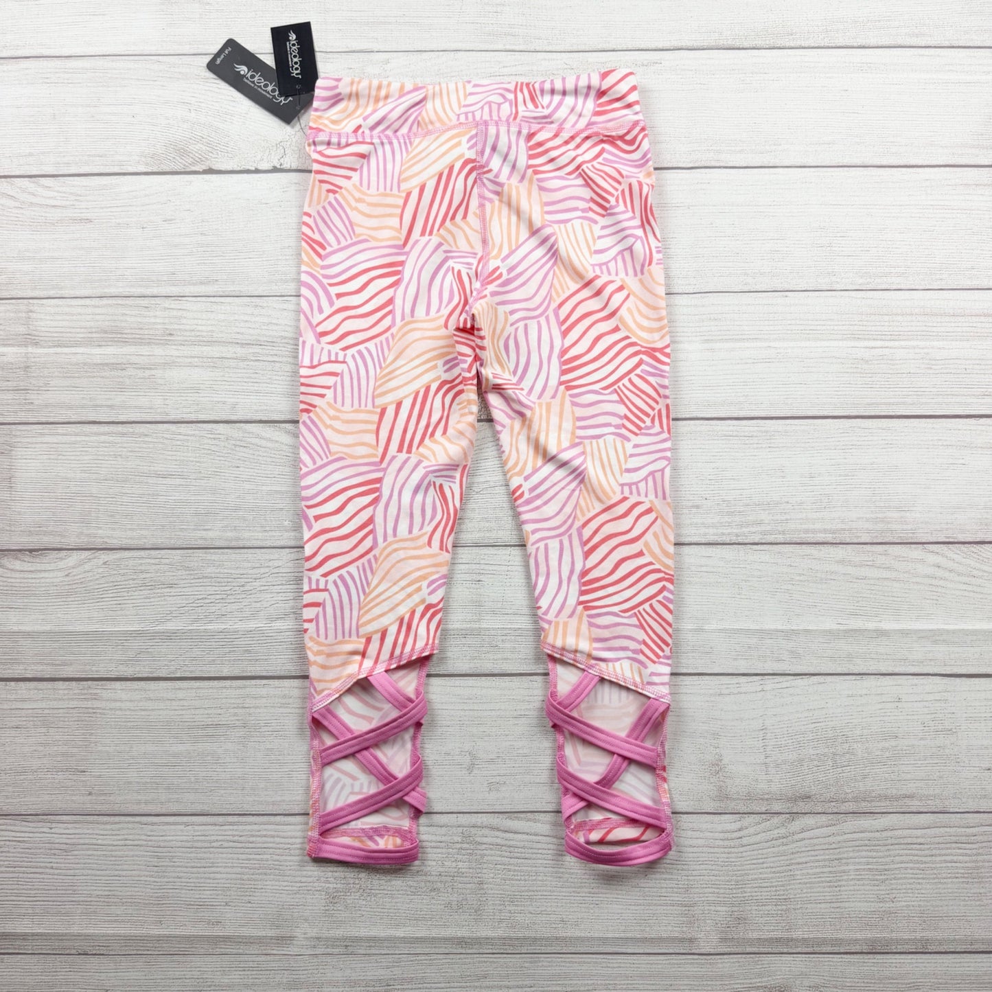 Ideoology Girls Leggings Multicolor Crisscross Detail Stretch NWT M 10-12