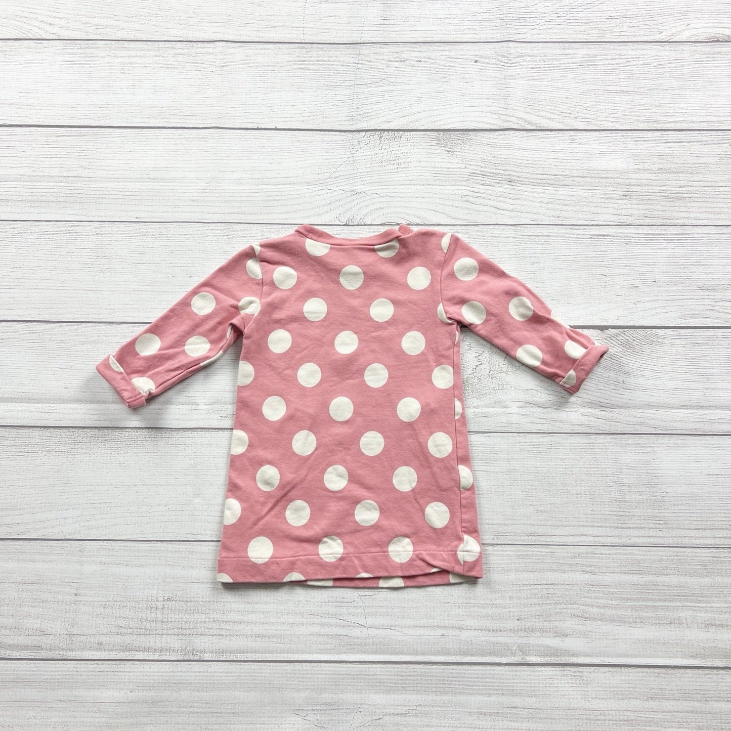 Old Navy Pink Polka Dot Stretch Tunic Front Pockets 6-12 Months