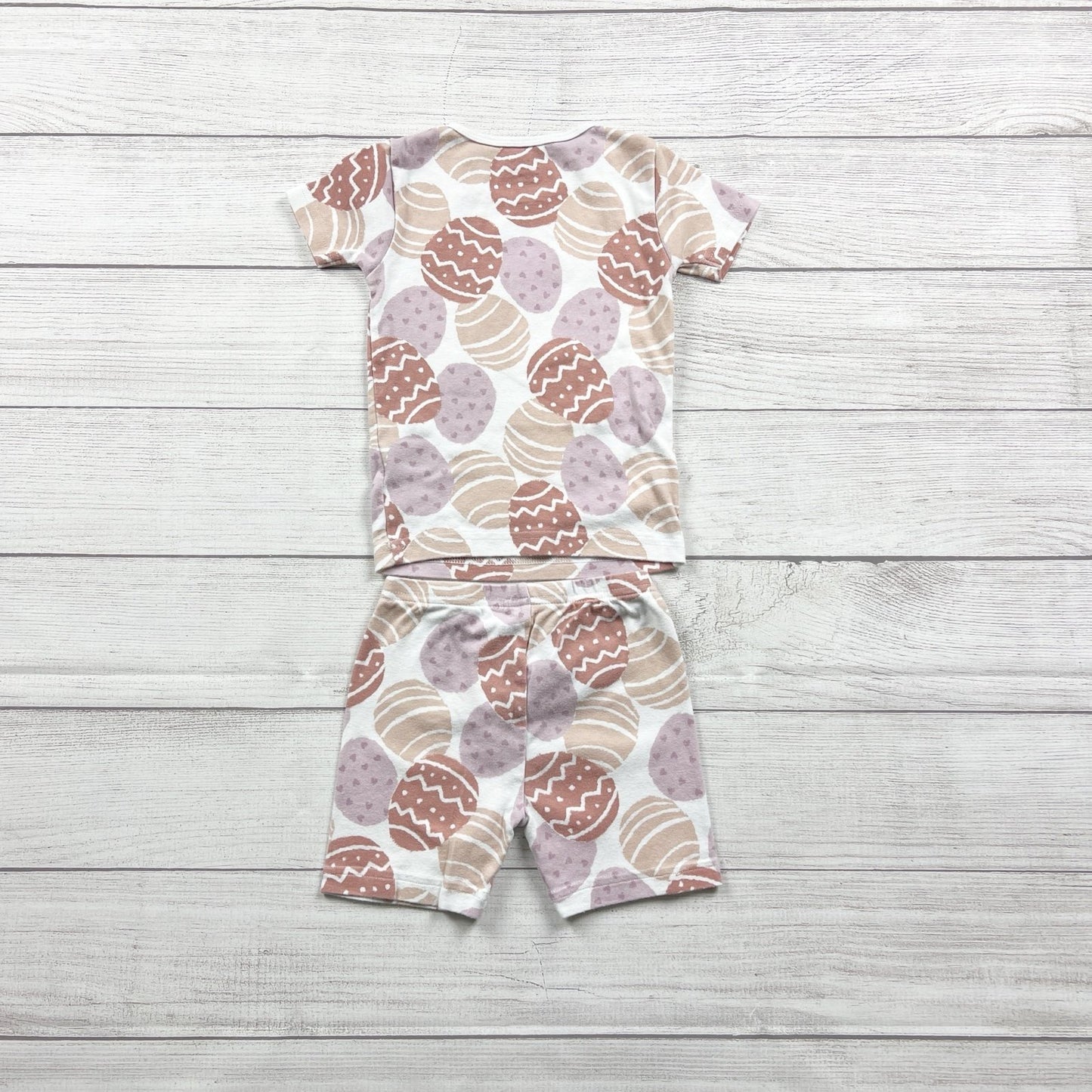 Carter’s Toddler Easter Pajamas 2pc Set Pastel Egg Print Short Sleeve 3T