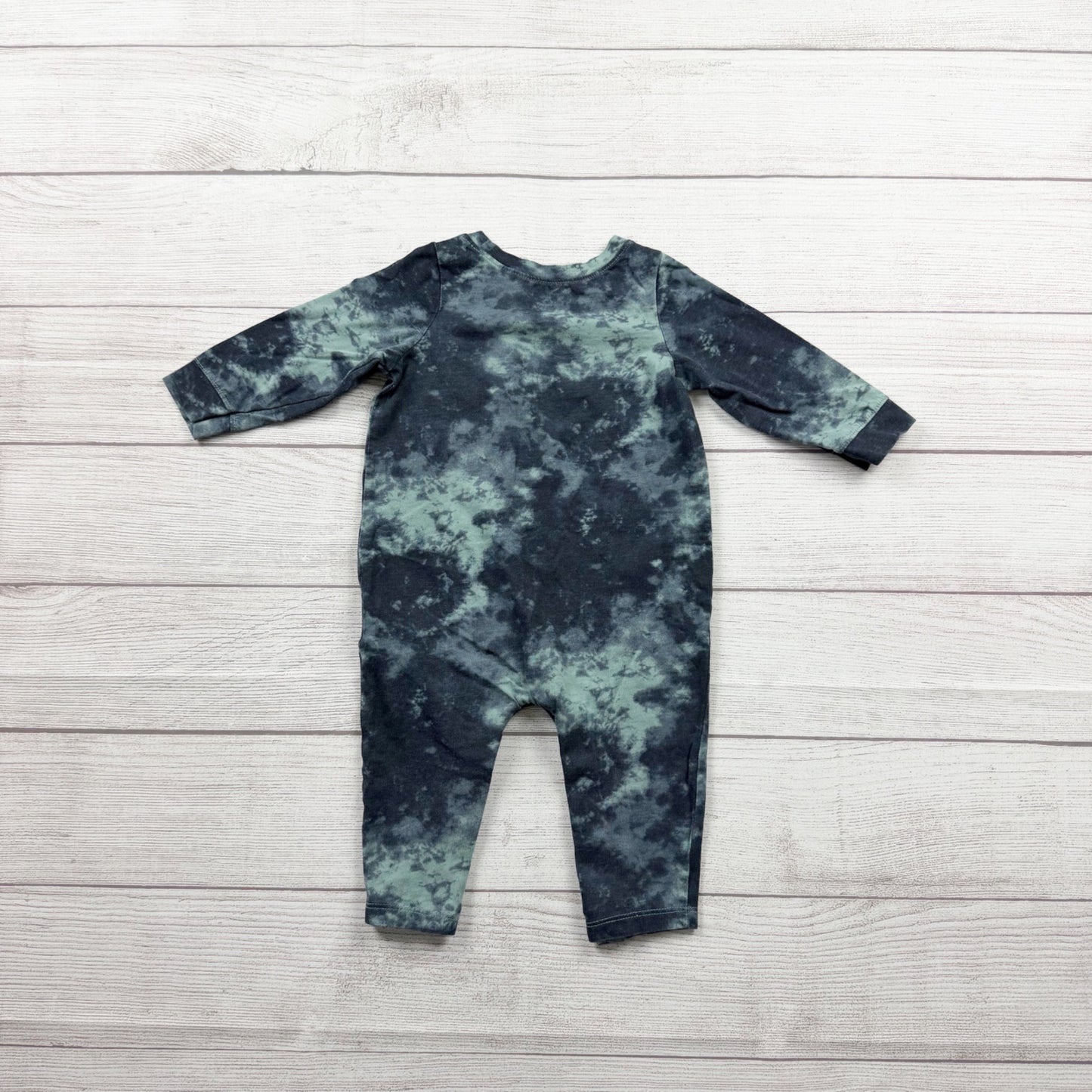Old Navy Baby Boy Romper Tie Dye One Piece Long Sleeve Outfit 6-12 Months