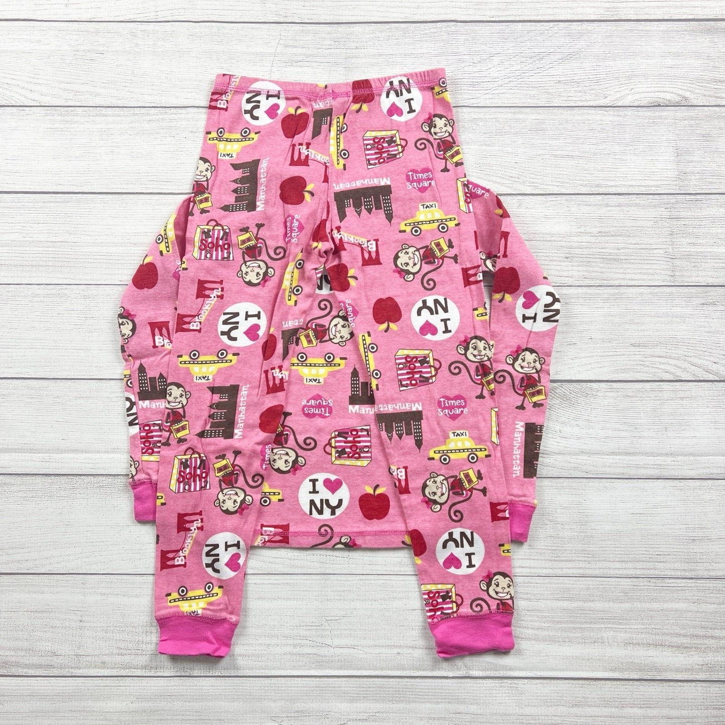 Joe Boxer Kids New York City Print Pink Long Sleeve Pajama Set 10