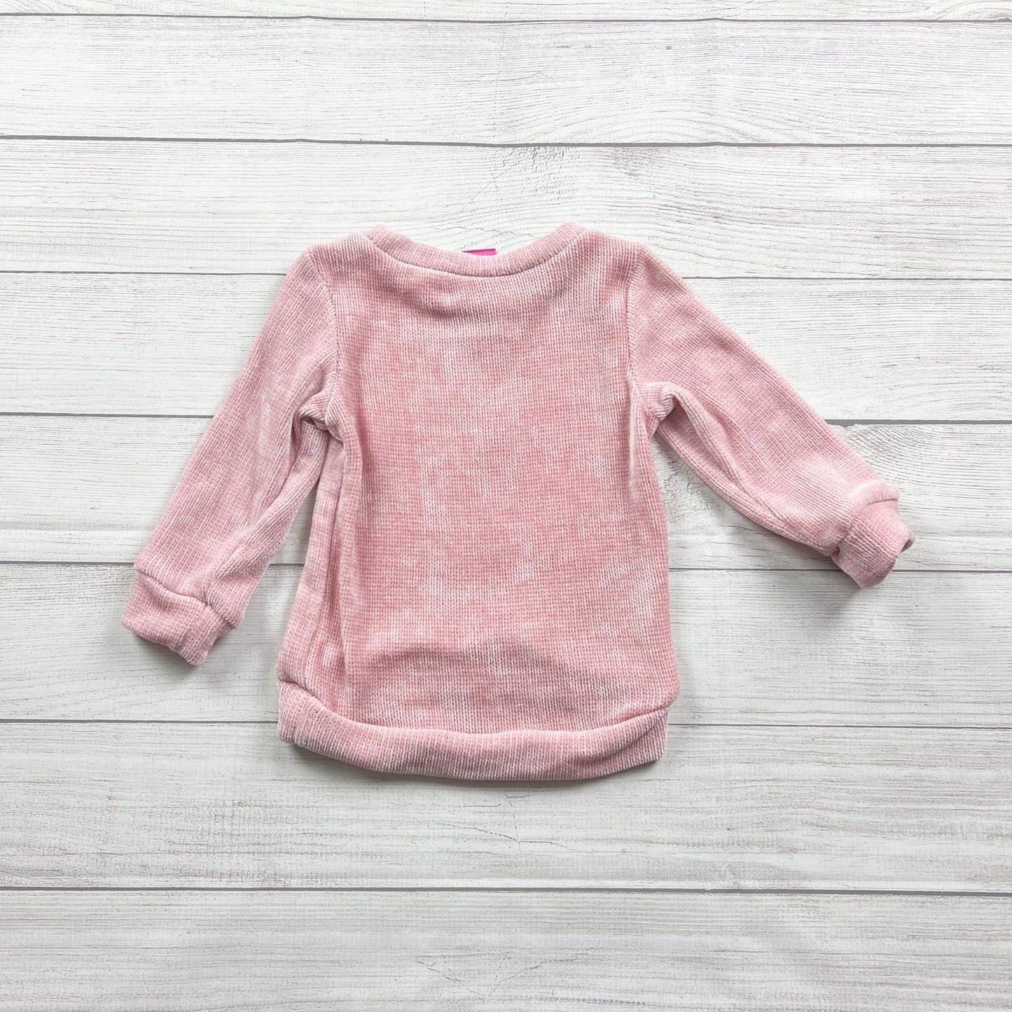 Disney Junior Minnie Mouse Sweater Chenille Pullover Sequin Bow Graphic NWT 3T