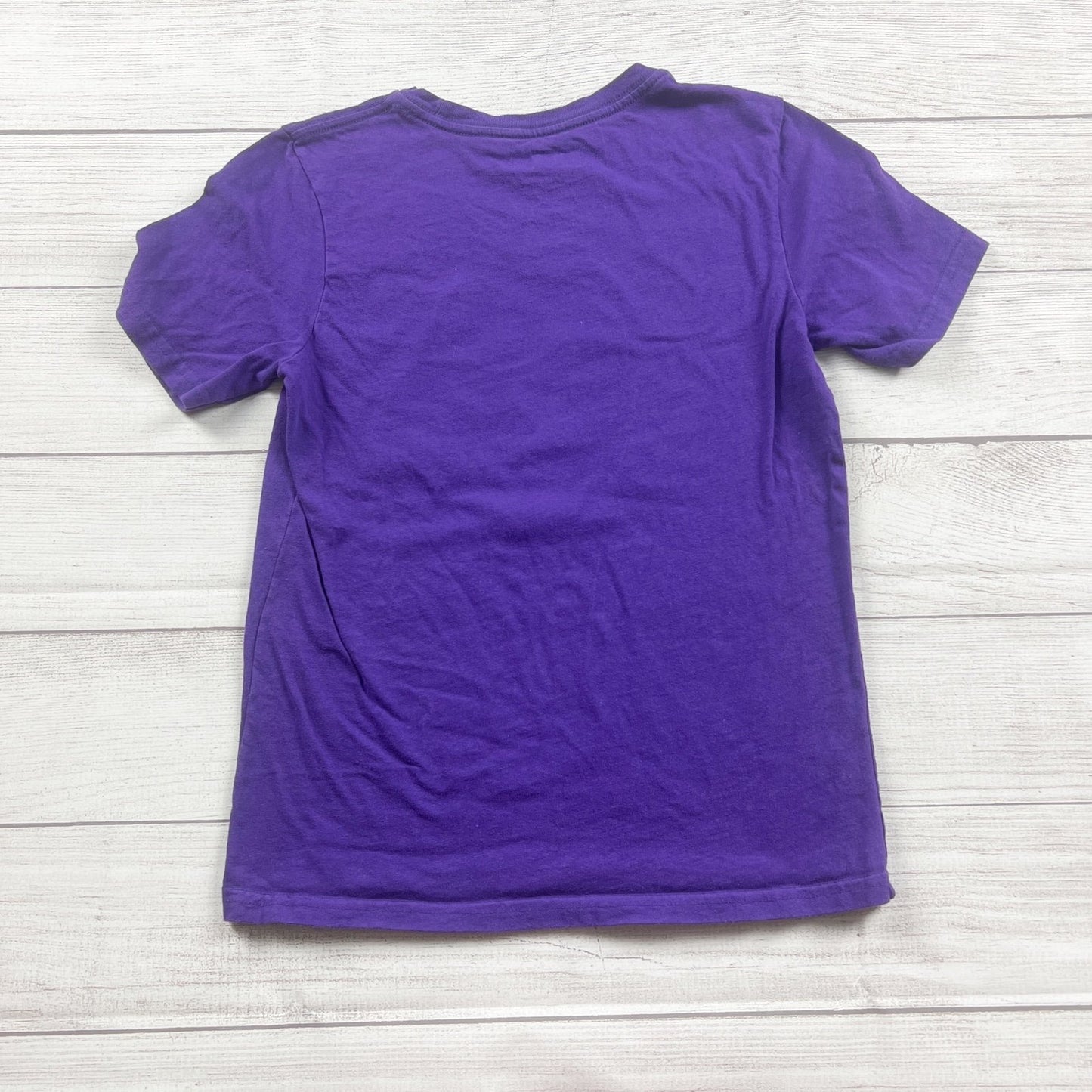 Fortnite Purple Graphic Tee Kids Shirt Cube Design Short Sleeve L 10-12