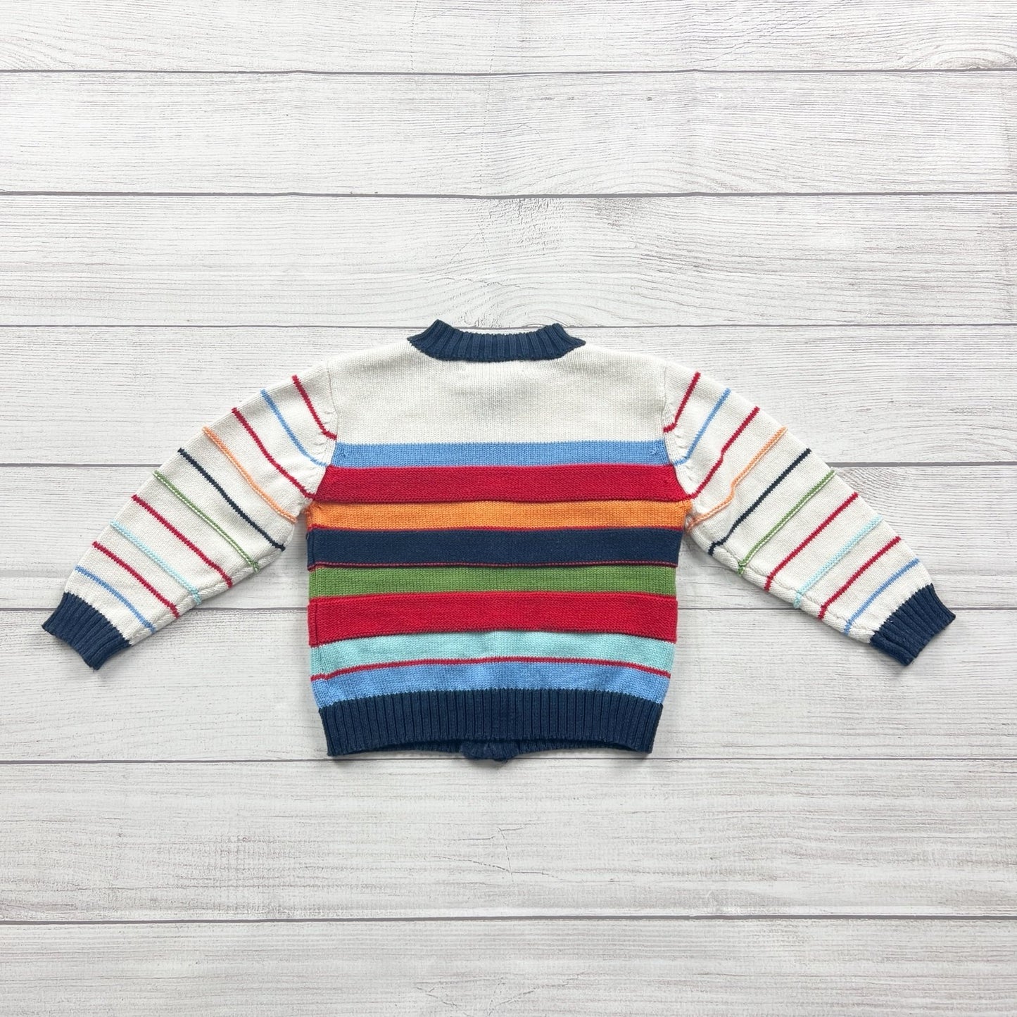 Sarah Louise Multicolor Striped Knit Zip-Up Jacket Toddler 2-3 Years