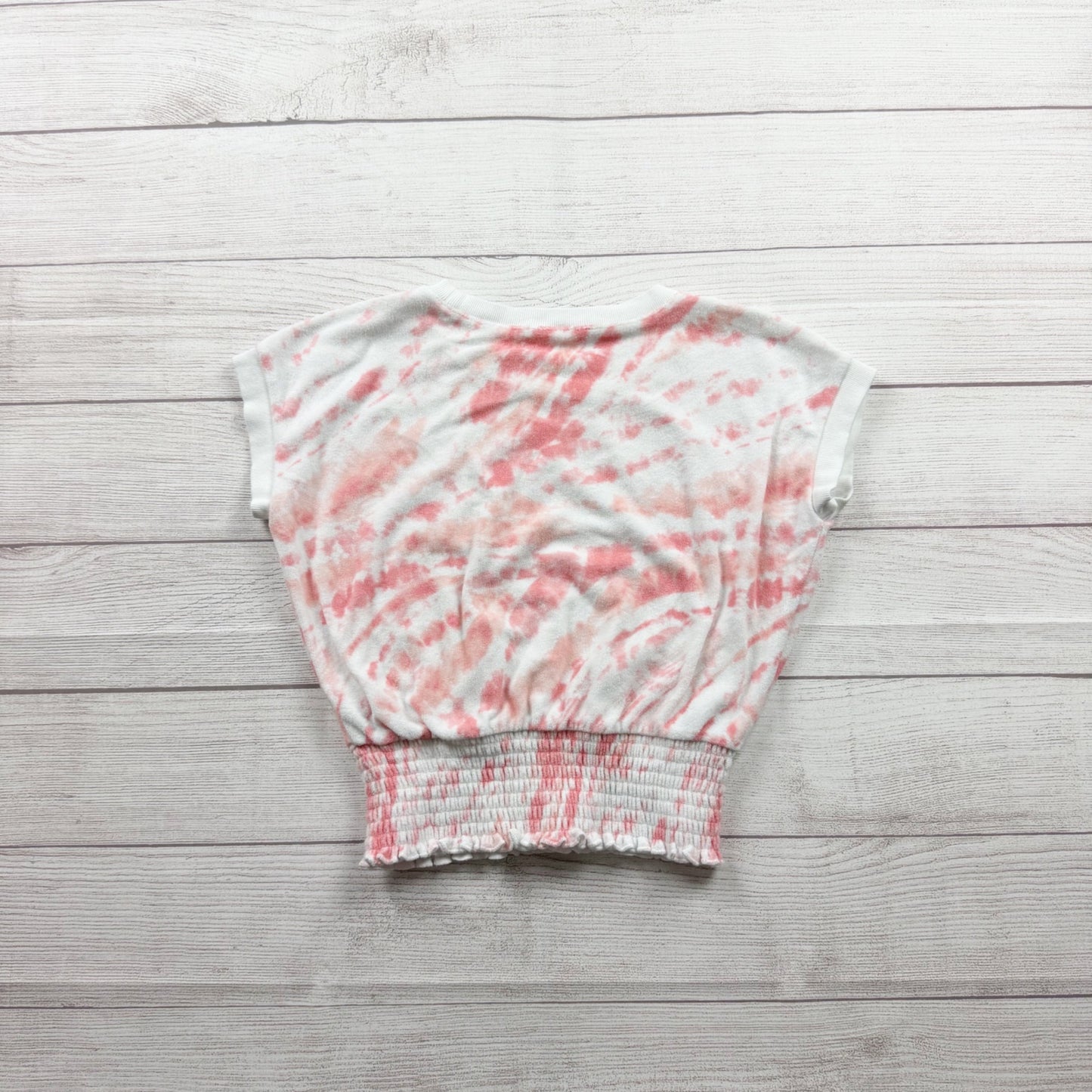 Gap Kids Tie Dye Smocked Hem Short Sleeve Top M 8-9
