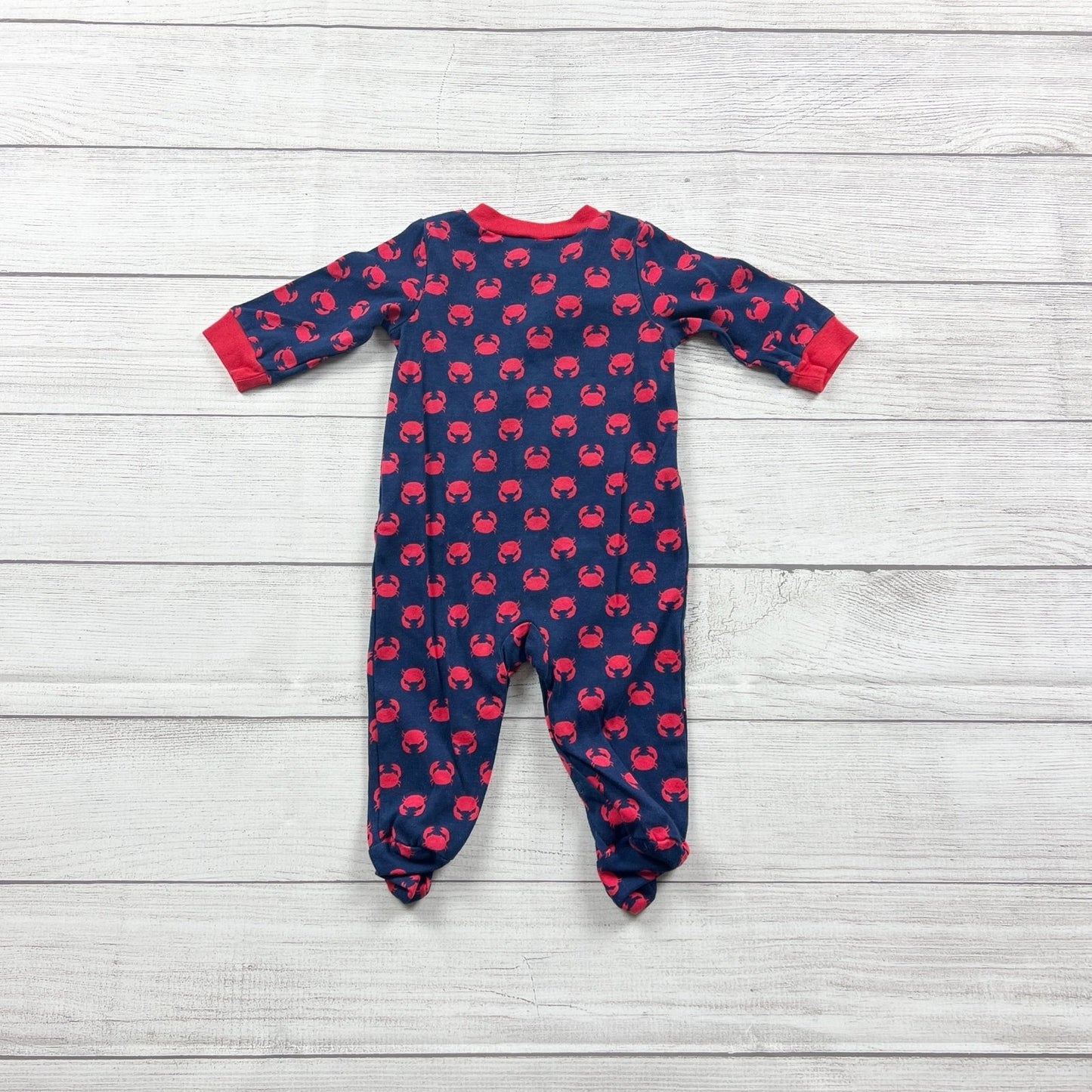 Carter’s Just One You Baby Sleeper Crab Print Footed Pajamas 3-6 Months