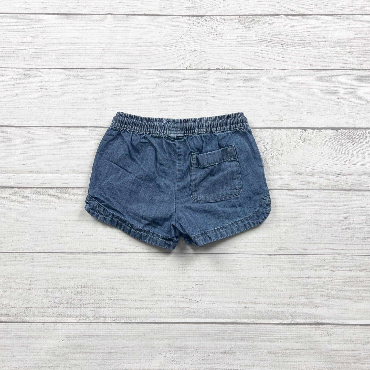 Jumping Beans Chambray Shorts Girls Pull On Elastic Waist Pocket Shorts 5T