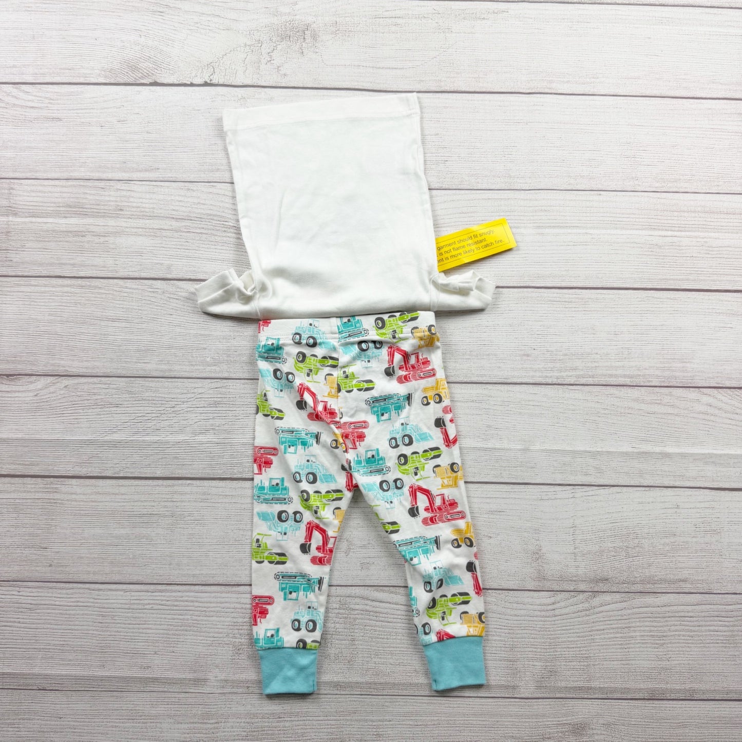 Old Navy Toddler Boys Construction Print Pajama Set NWT 12-18 Months