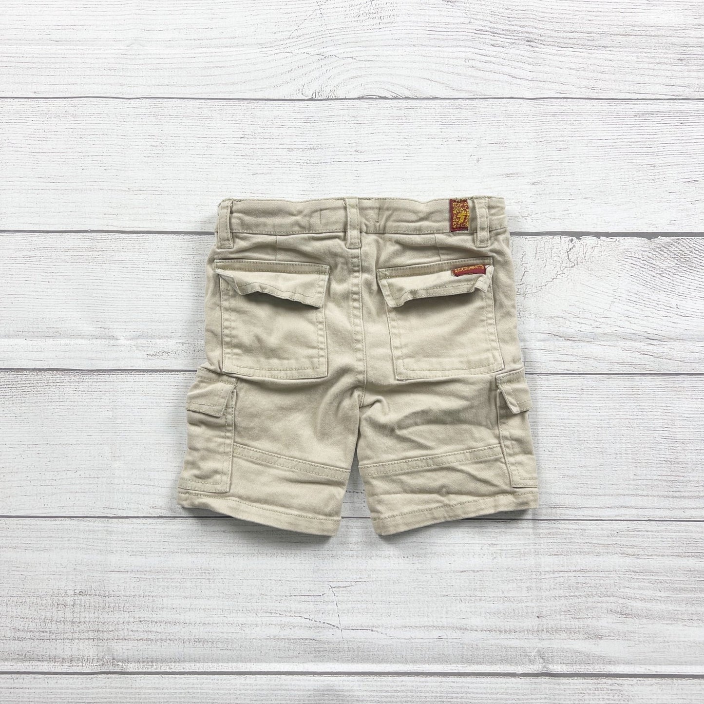 7 For All Mankind 7Fam Boys Beige Cargo Shorts 2T