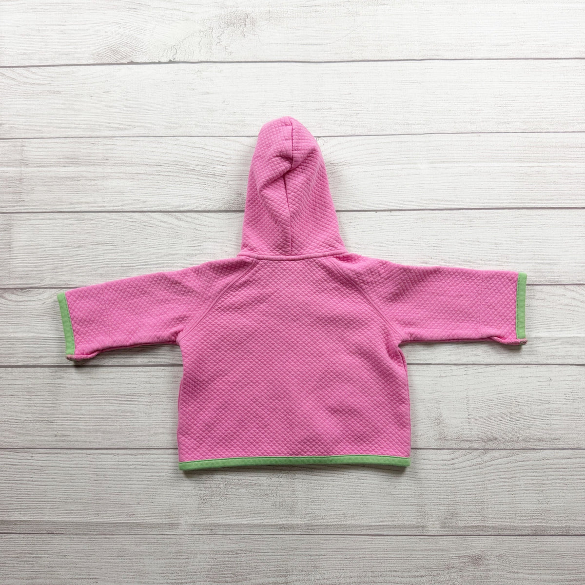 Hanna Andersson Pink Hooded Baby Jacket Soft Cotton Blend 3-6 Months