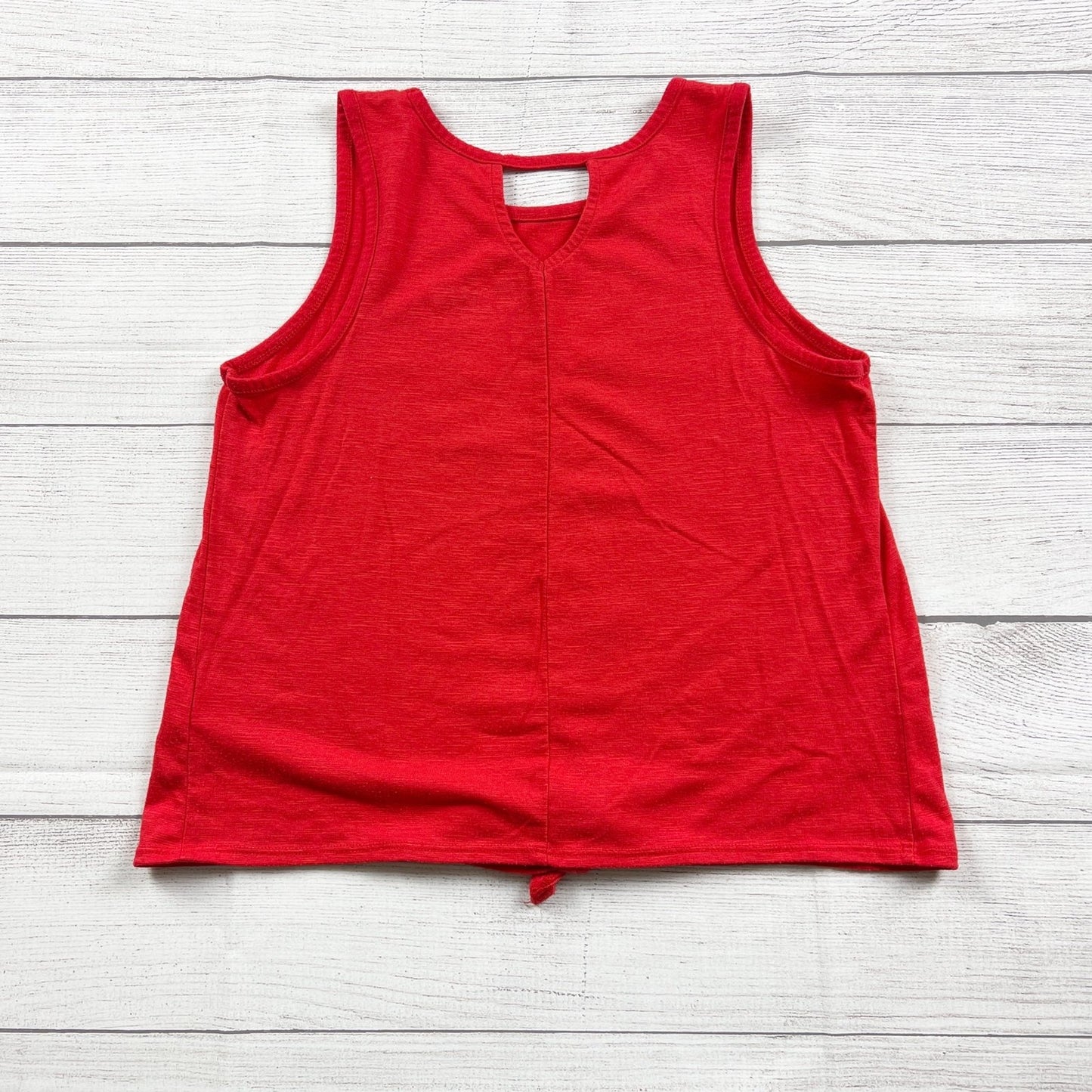 Mudd Girls Tank Top Boho Red Elephant Graphic Tie Front Sleeveless XL 14-16